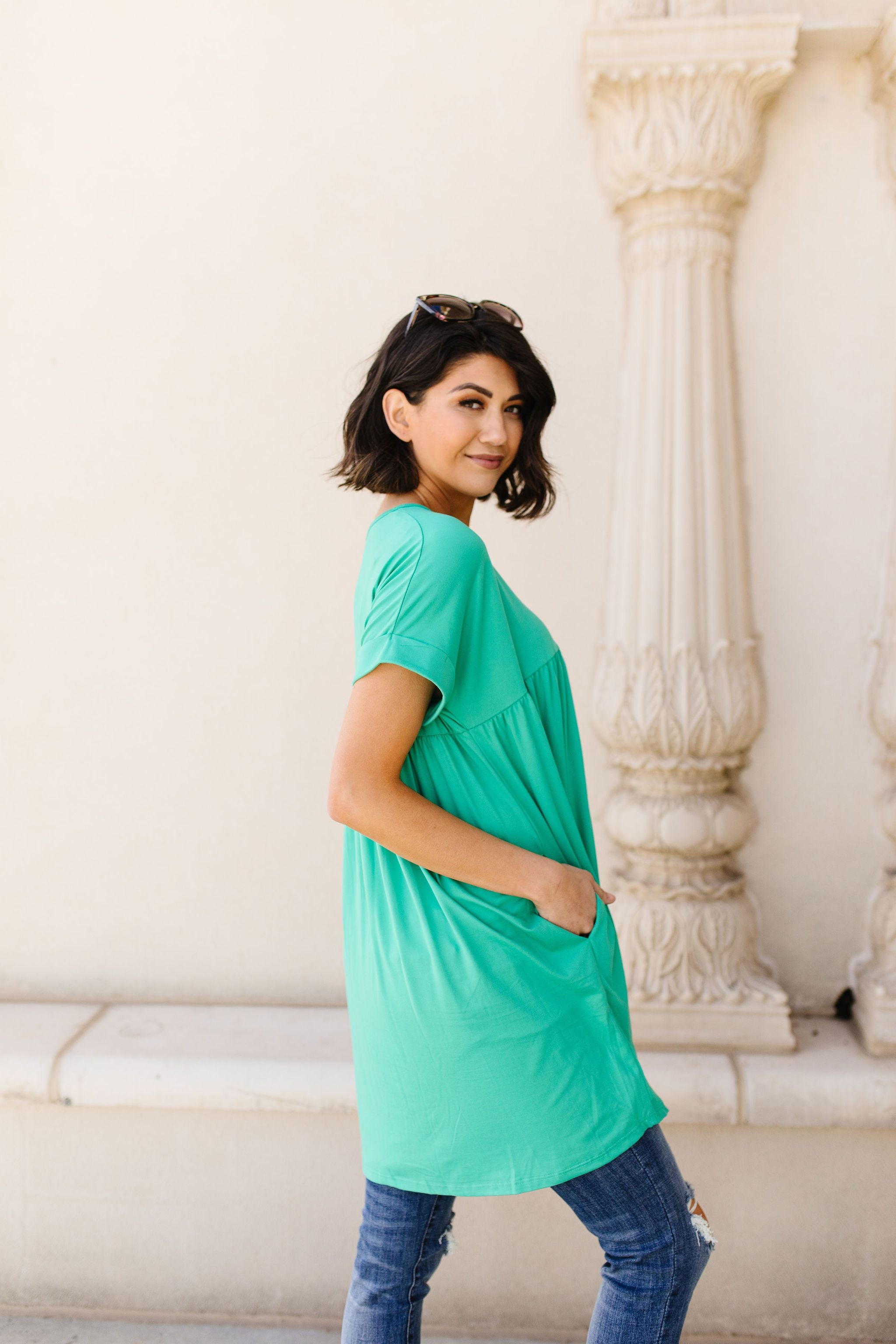 Cute & Comfortable Dress In Green