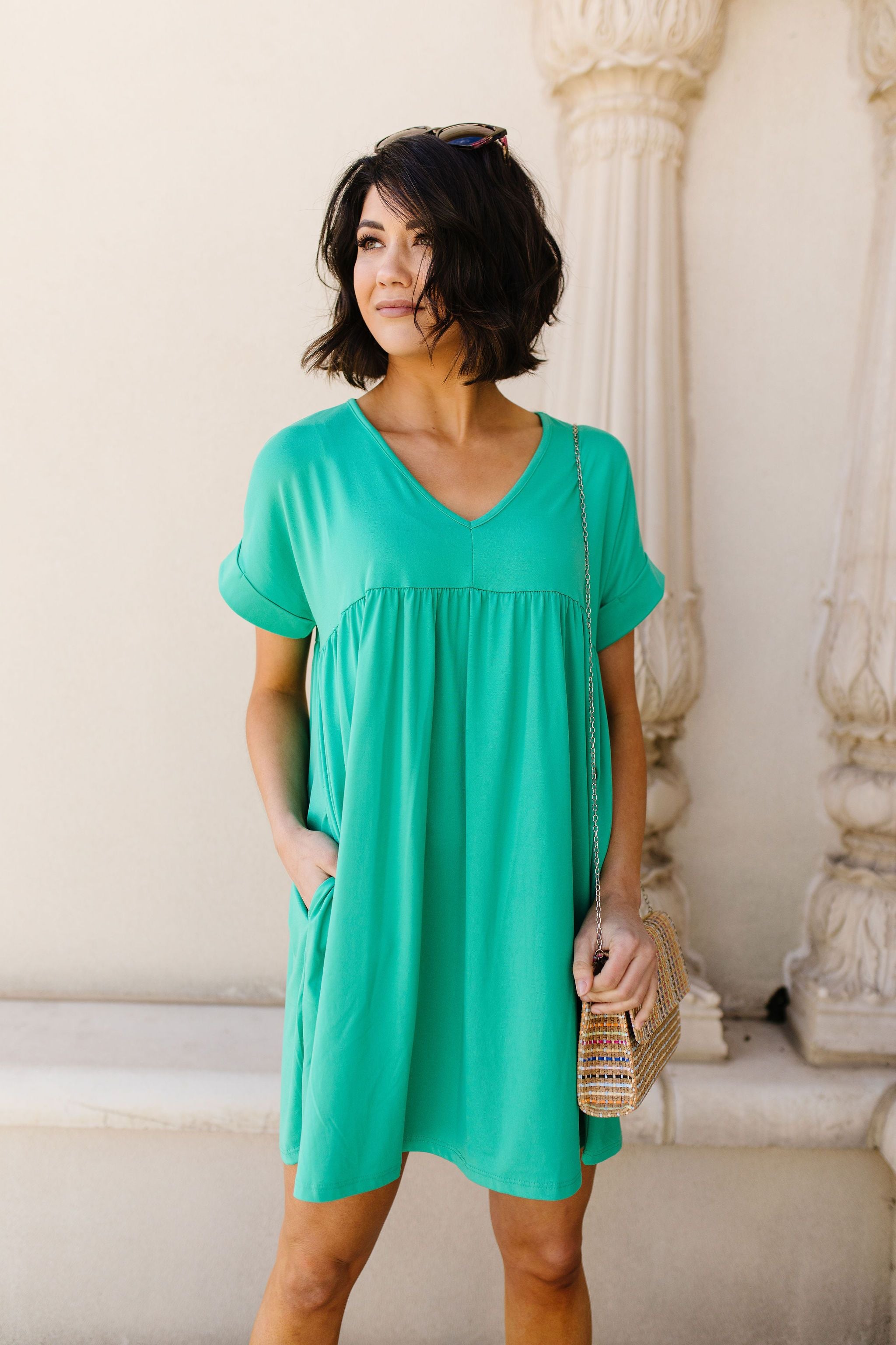 Cute & Comfortable Dress In Green