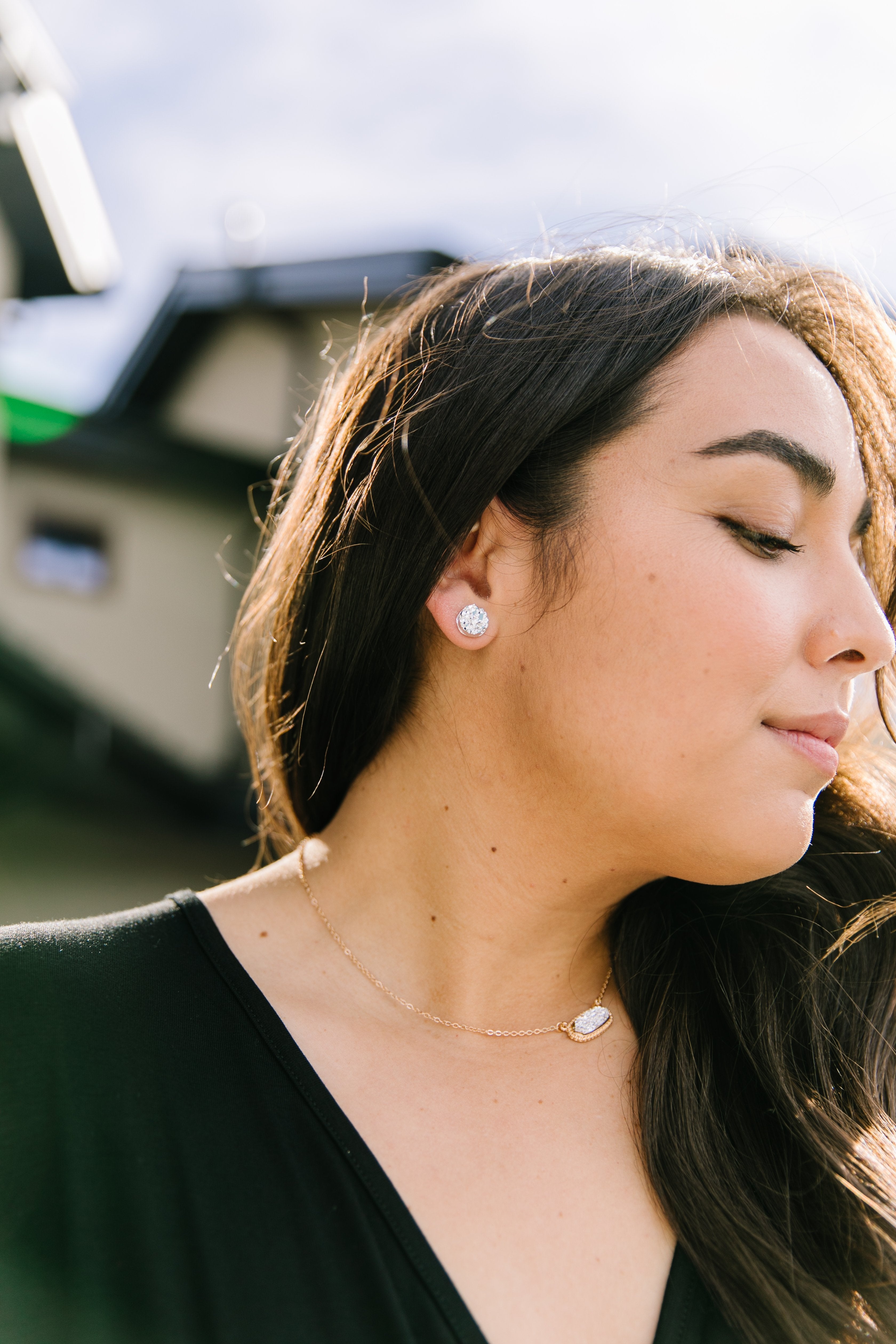 Diamond In The Rough Druzy Earrings