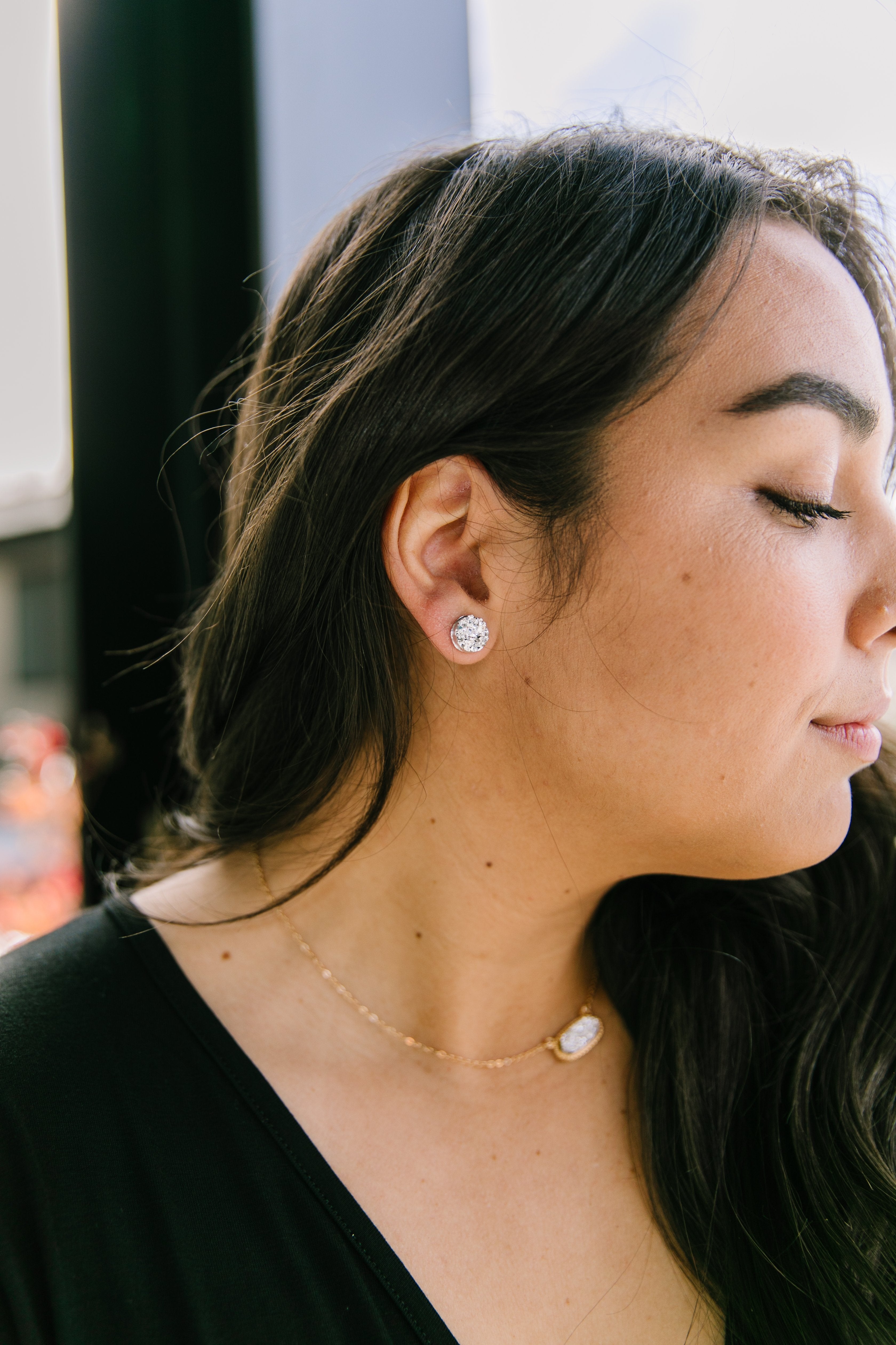 Diamond In The Rough Druzy Earrings