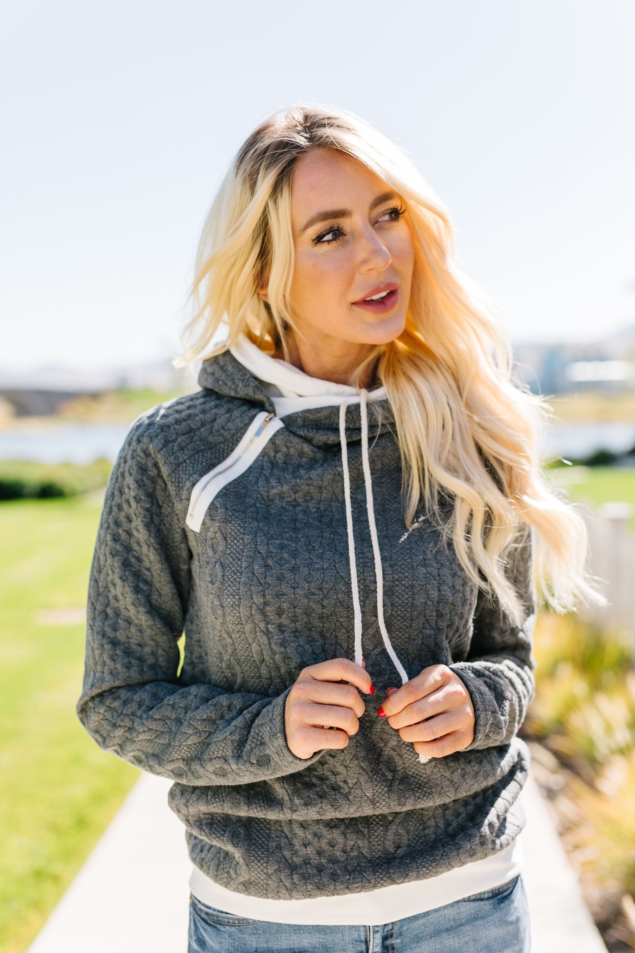 Double Hood Cable Knit Pullover