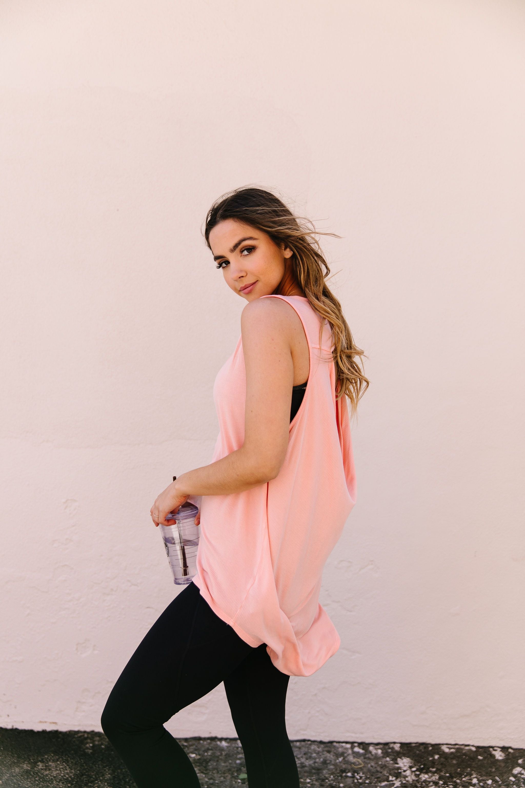 Draped-Back Longline Top