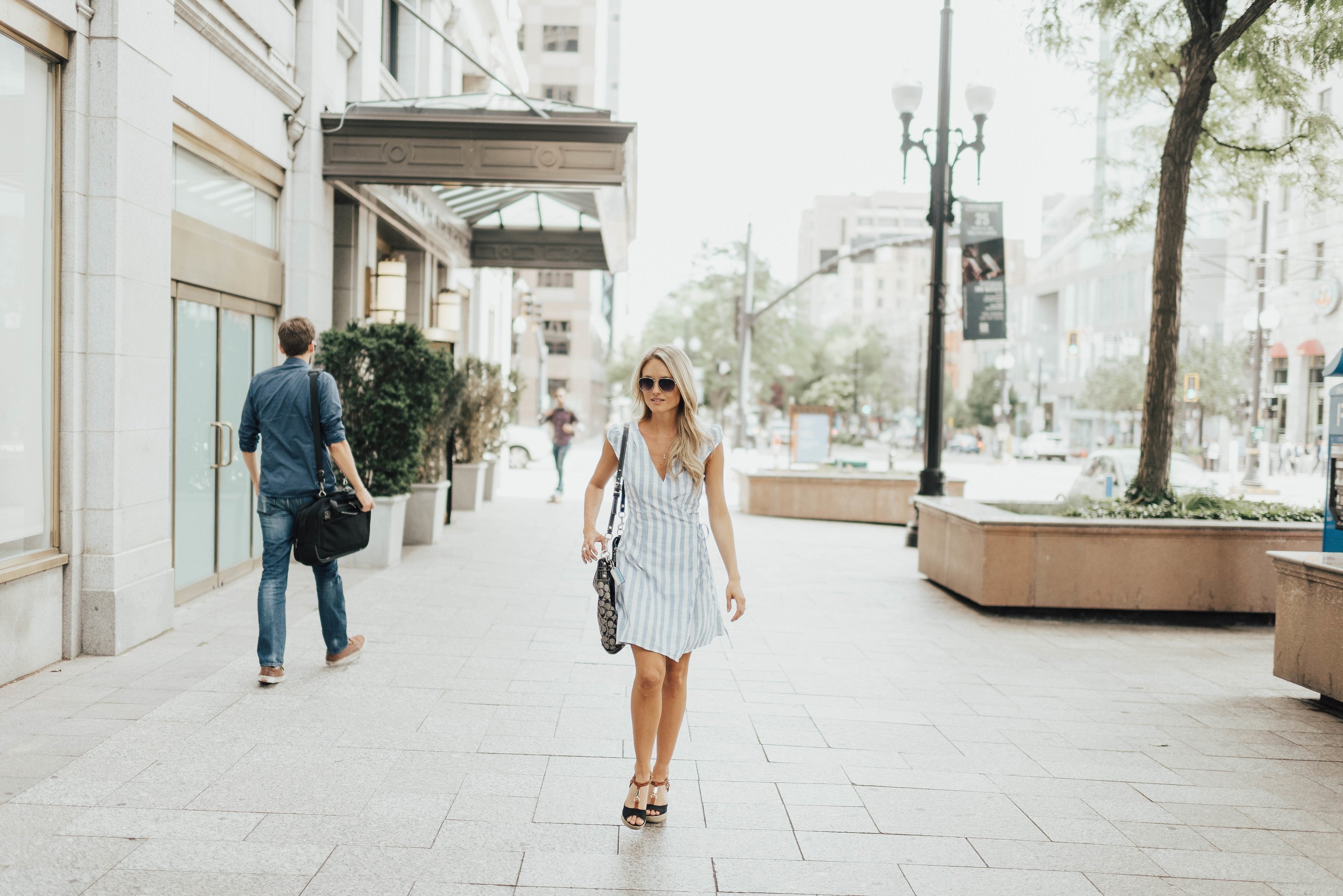 Dream Stripes Wrap Dress