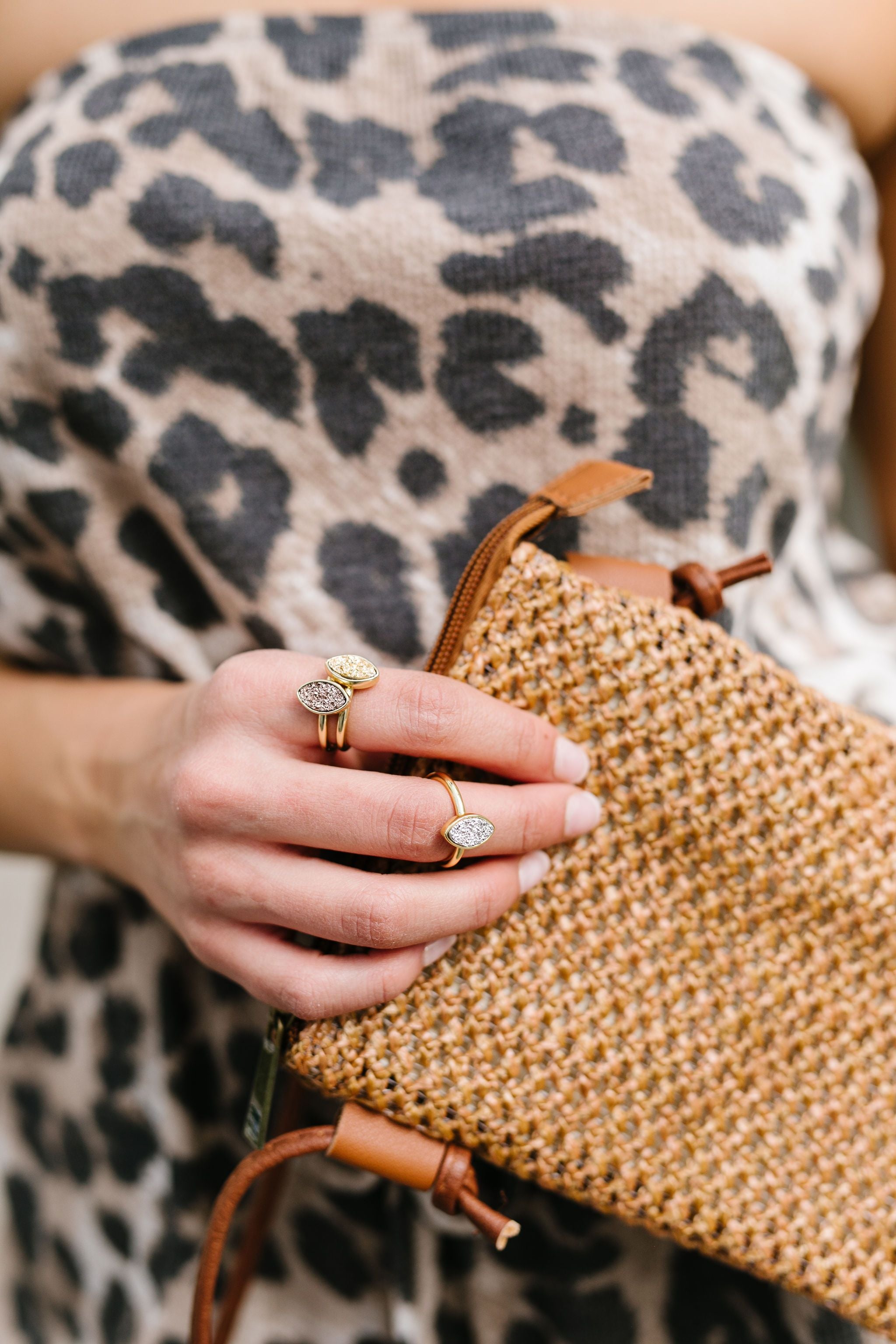 Druzy Adjustable Ring