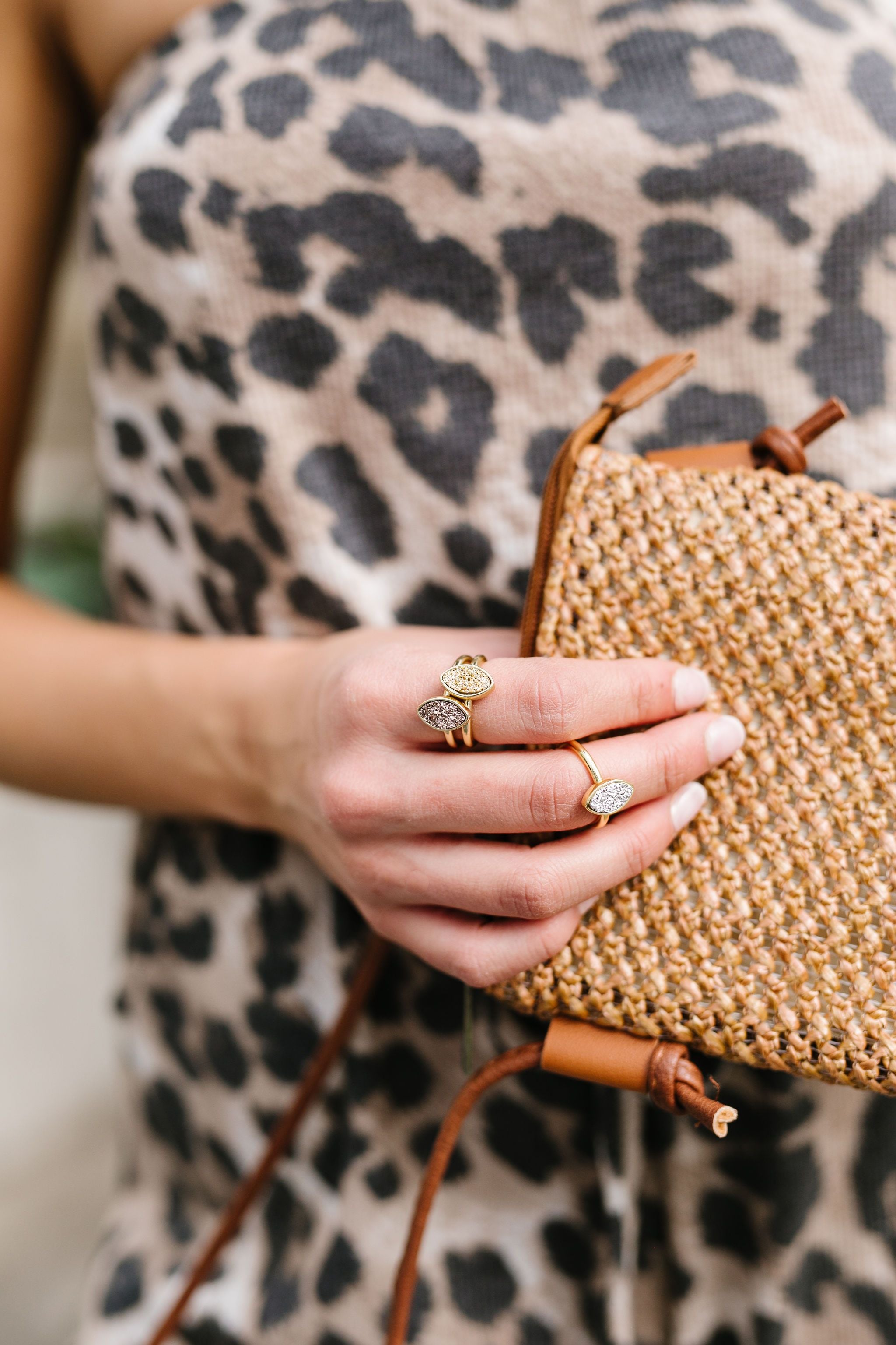 Druzy Adjustable Ring