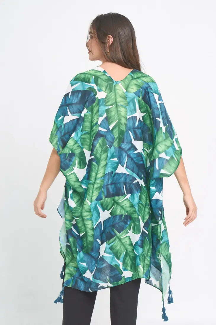 PREORDER: Palm Leaf Print Kimono in Three Colors