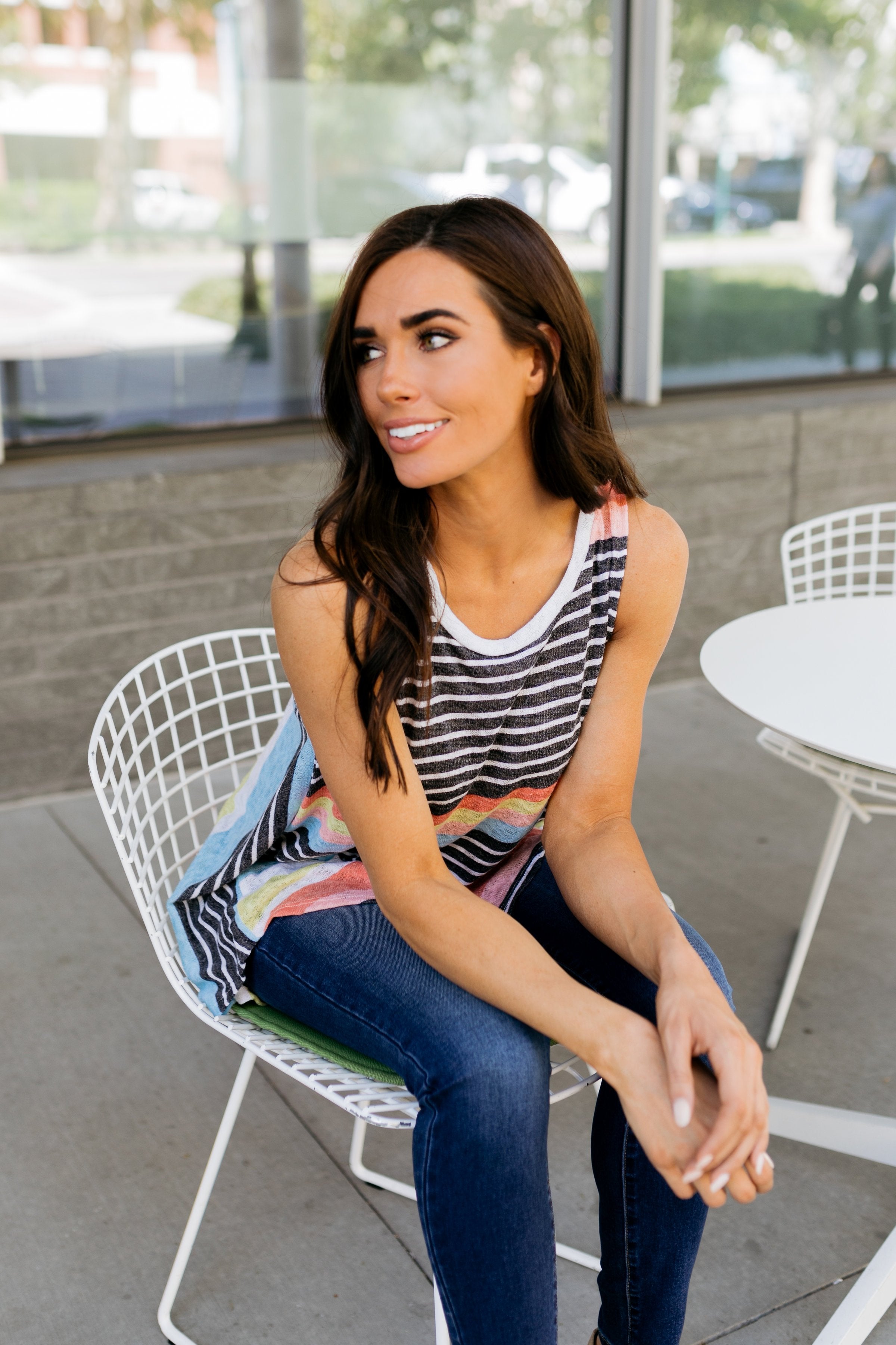 Earn Your Stripes Sleeveless Top