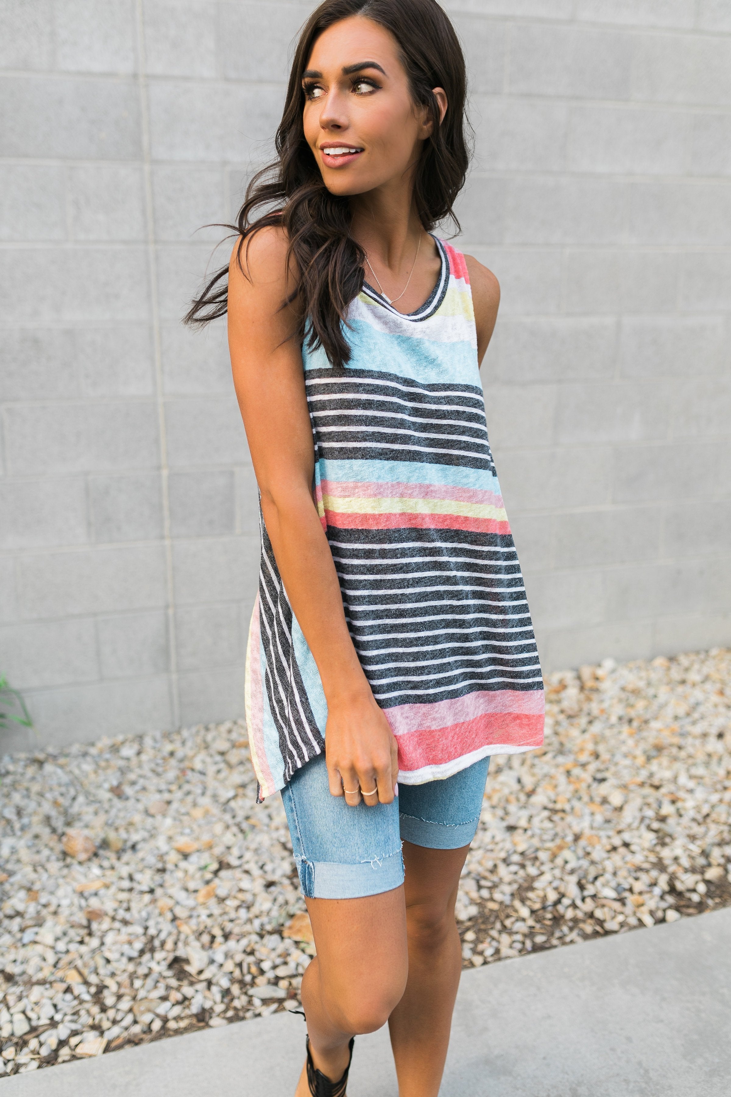 Earn Your Stripes Sleeveless Top