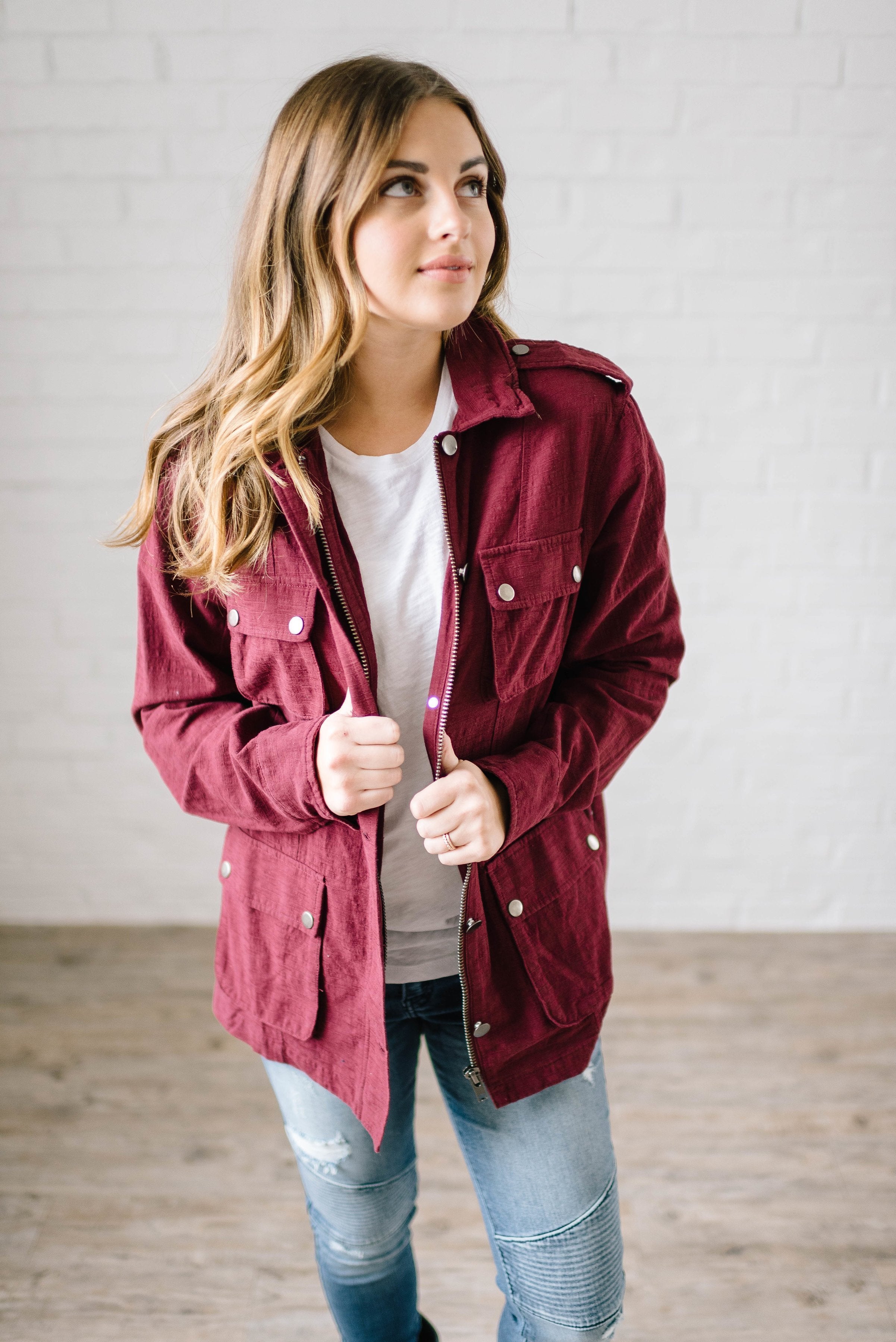 Easy Breezy Jacket in Wine