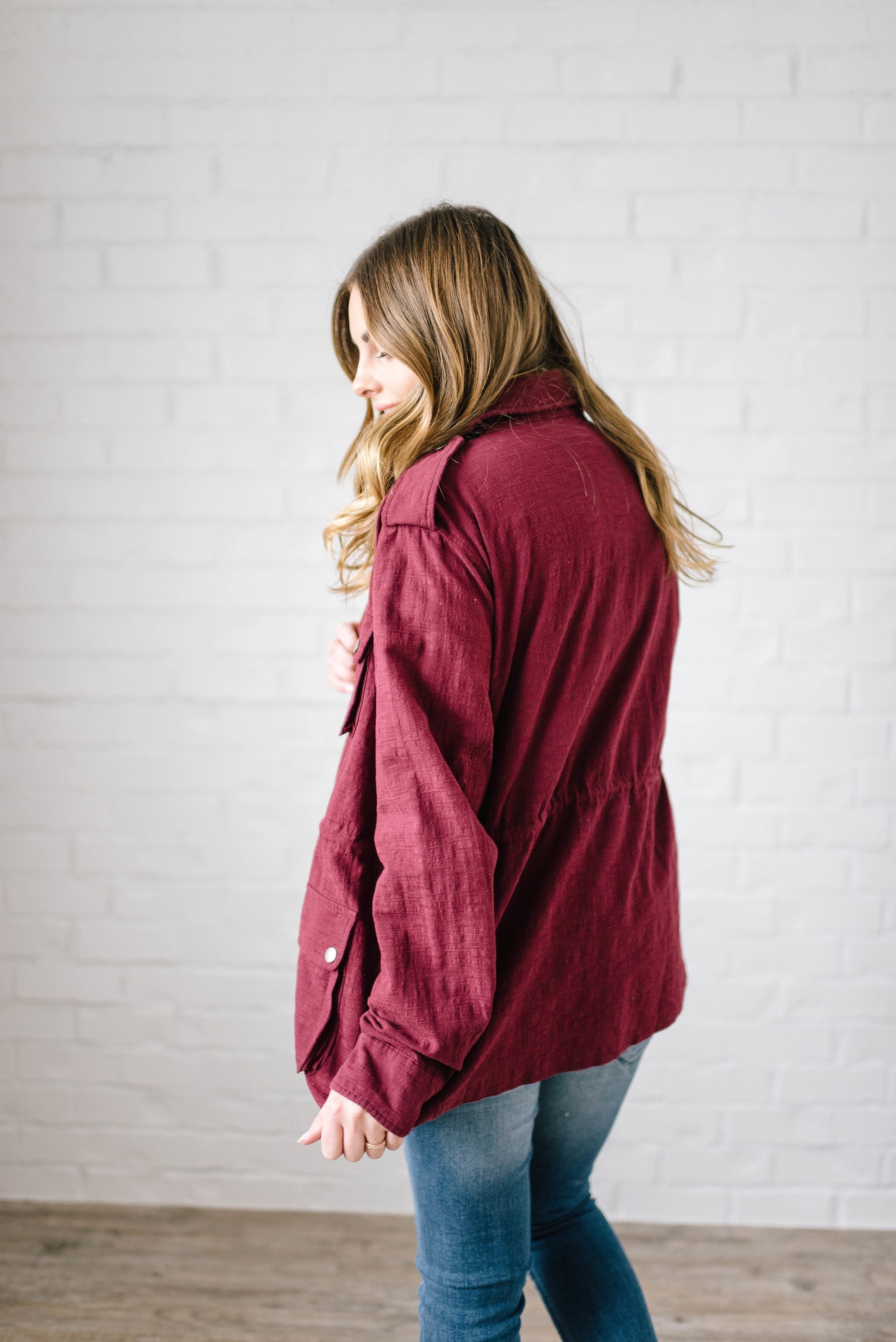 Easy Breezy Jacket in Wine