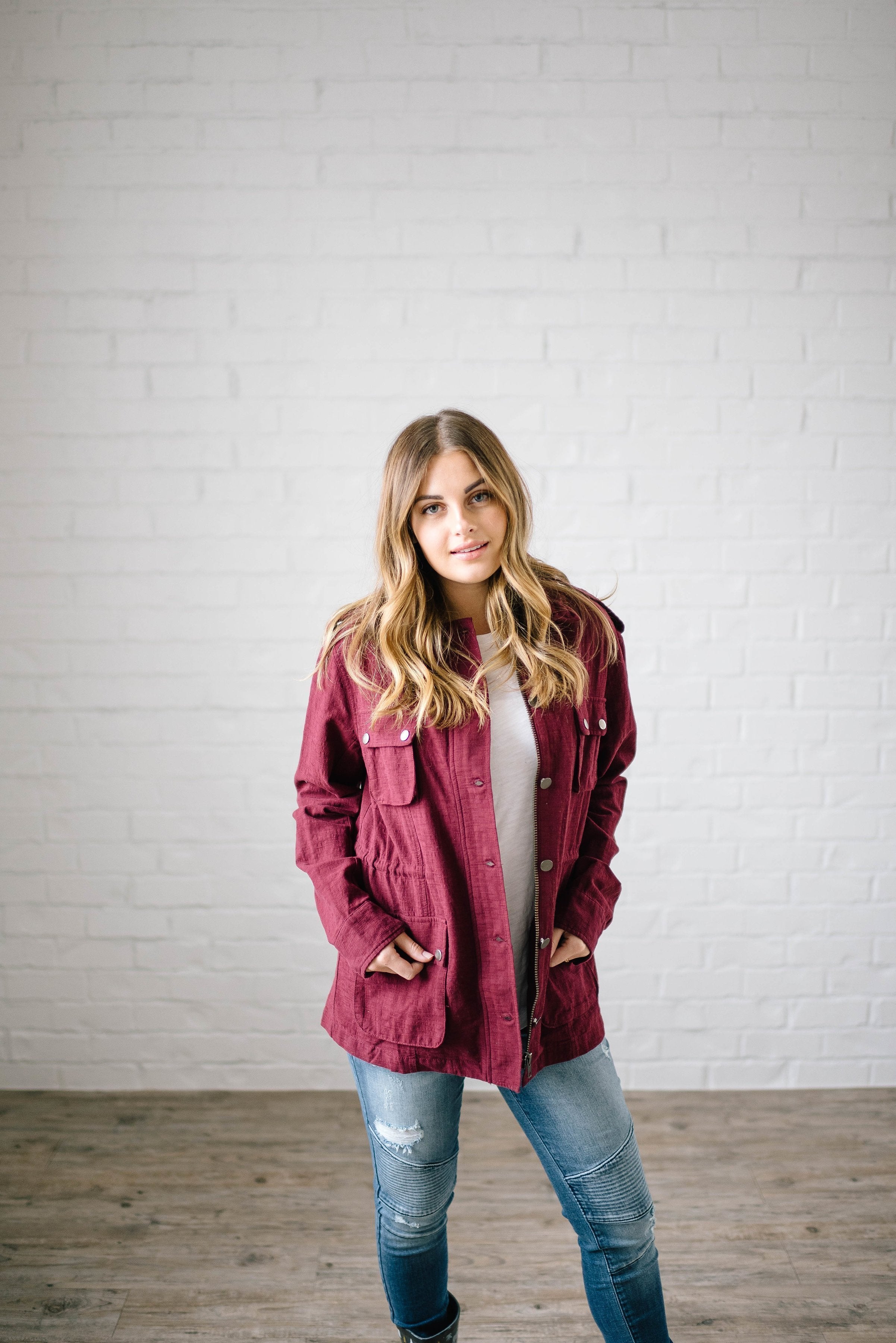 Easy Breezy Jacket in Wine