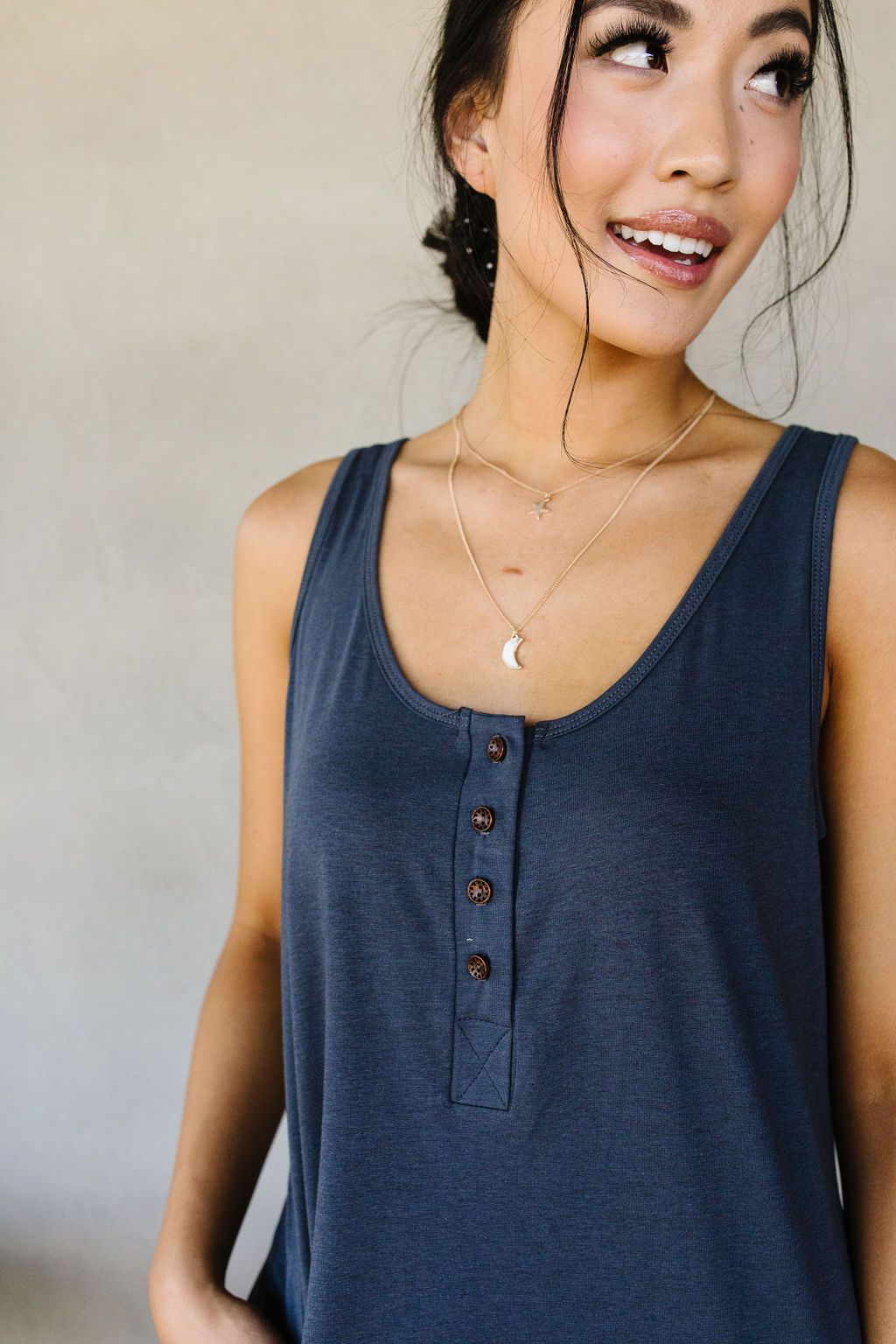 Easy Living Tank Dress In Charcoal