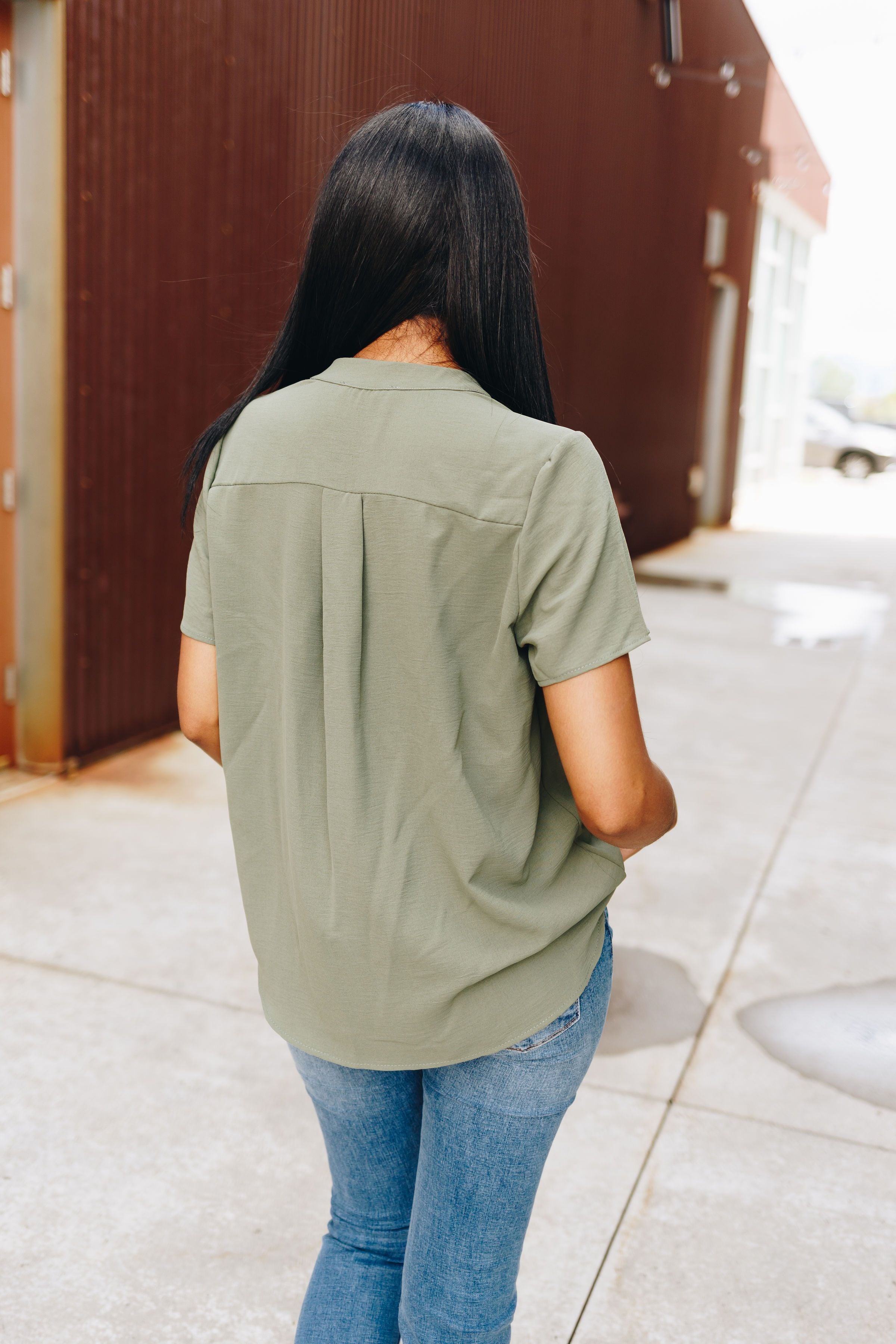 Elegant Olive Blouse