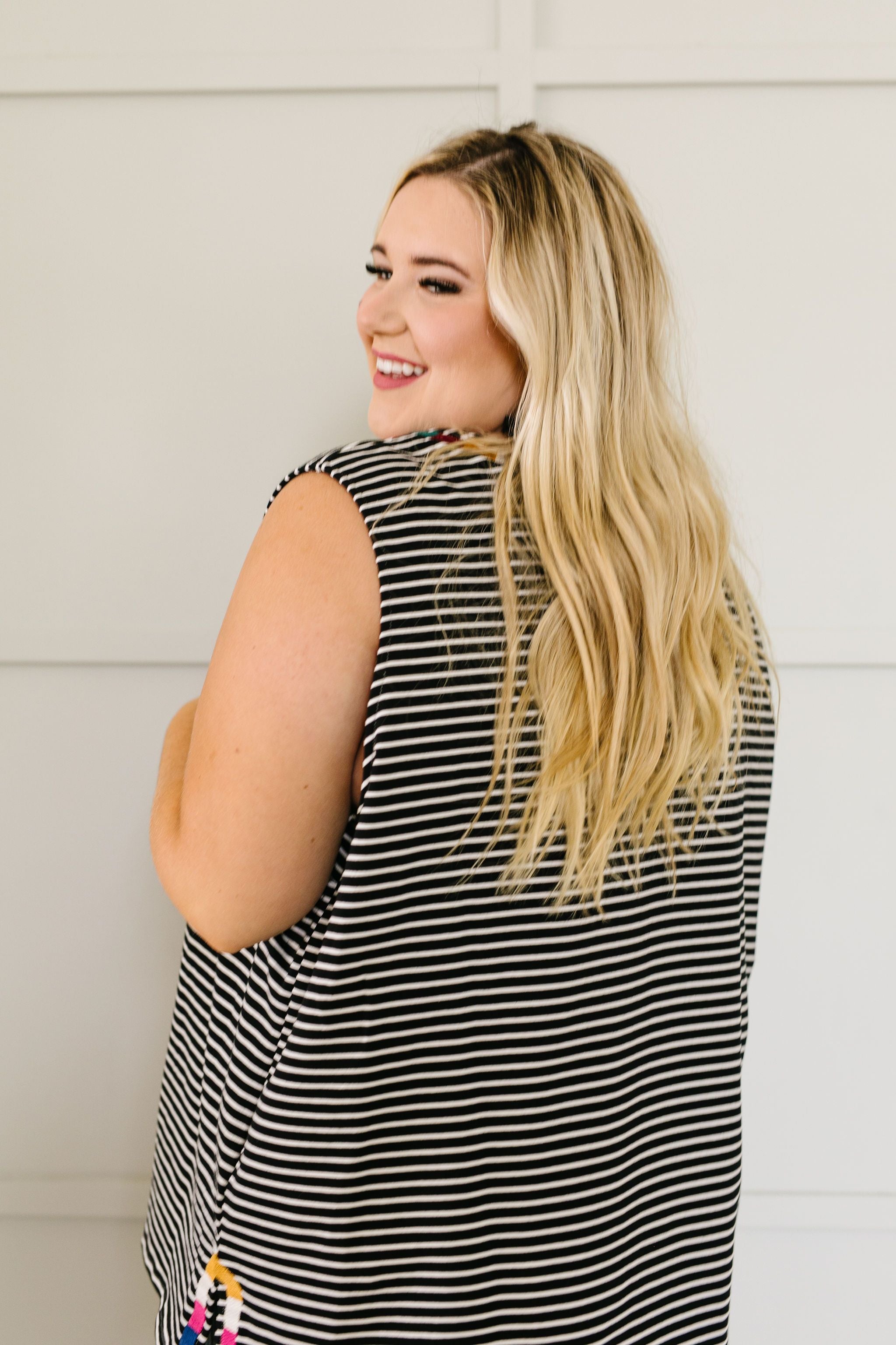 Ember Embroidered Striped Top