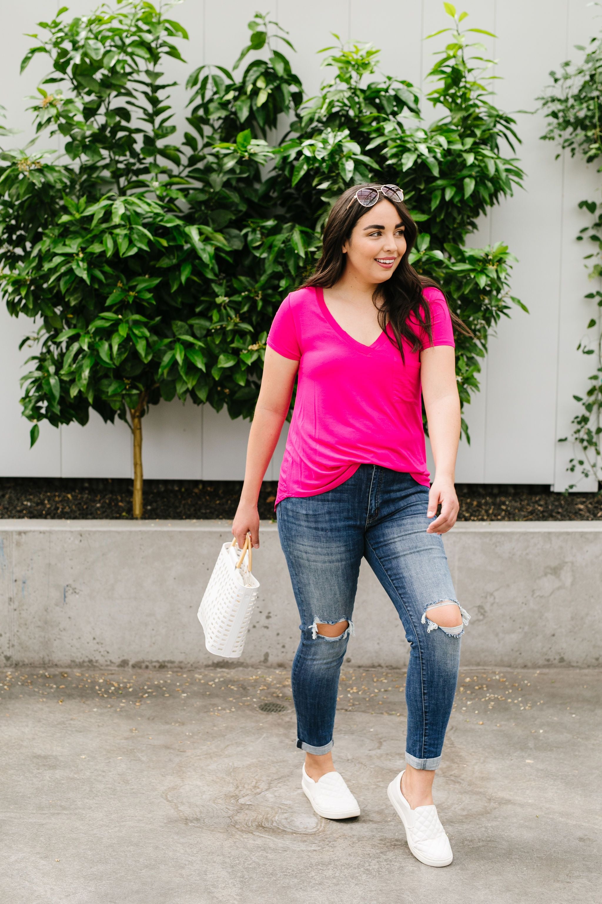 Skinned Knee Skinny Jeans