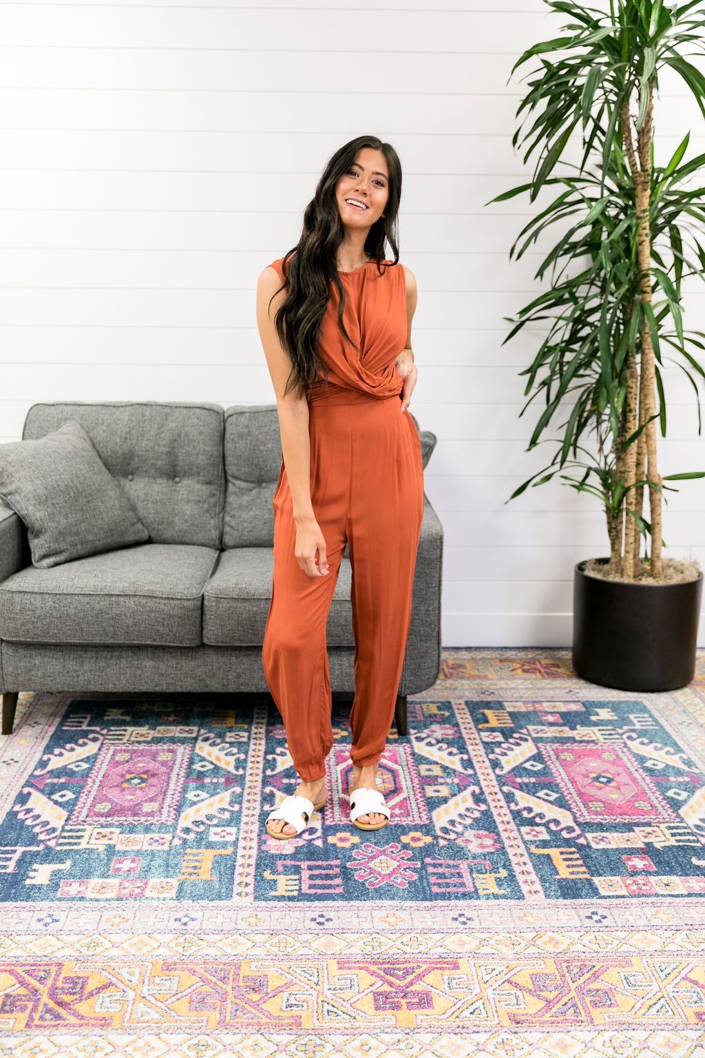 Exotic Bali Jumpsuit In Cayenne