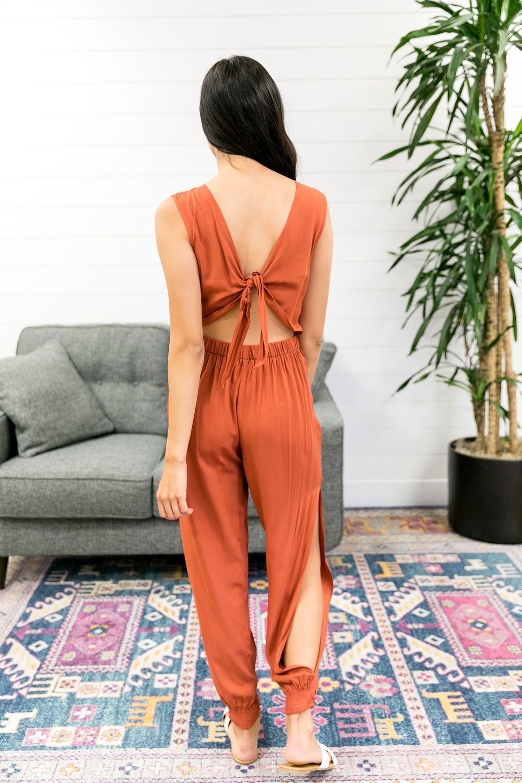 Exotic Bali Jumpsuit In Cayenne