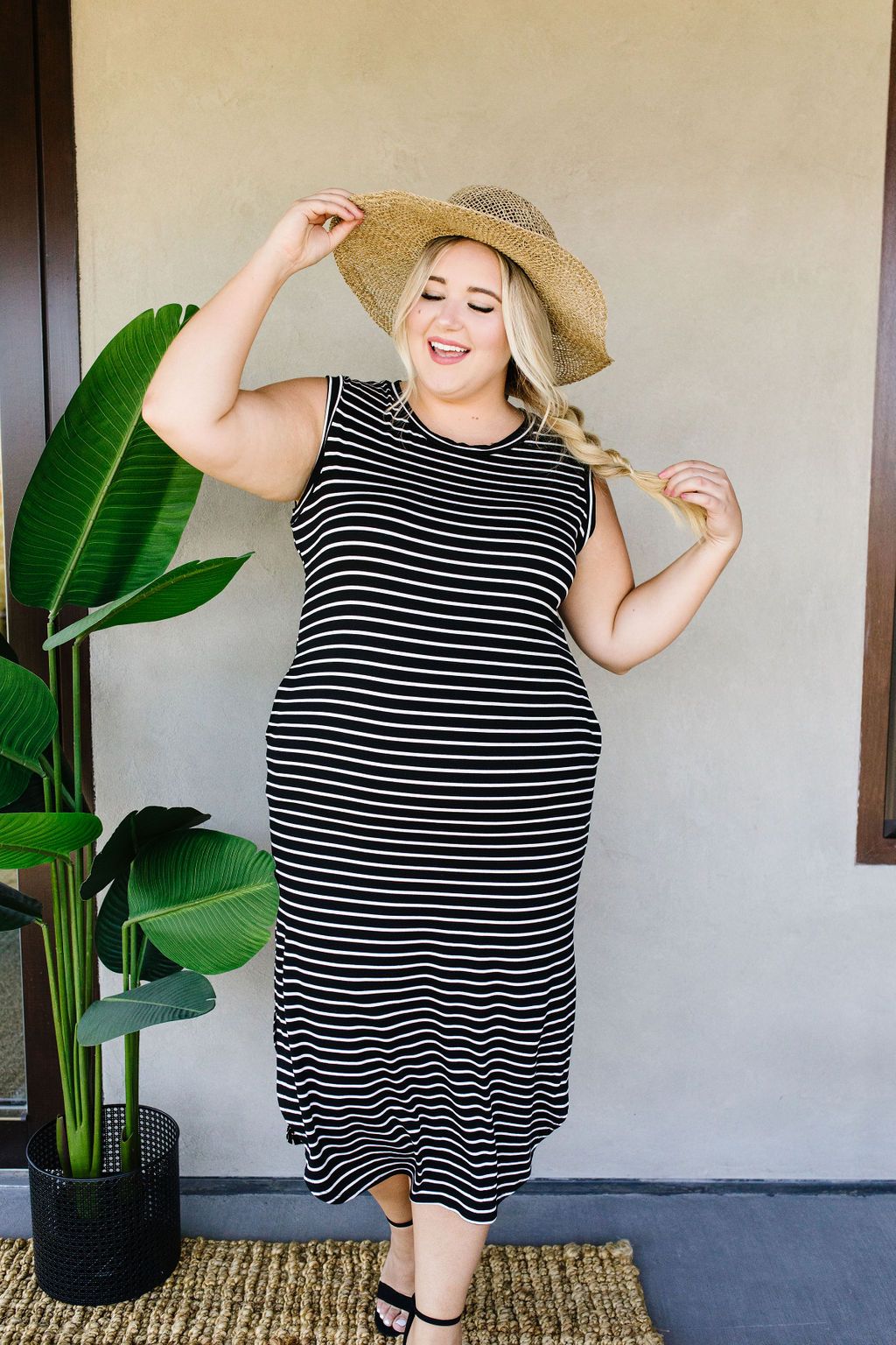 Fair Weather Striped Midi Dress