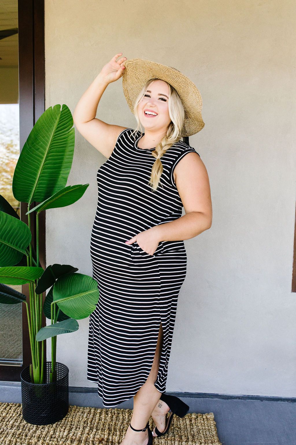 Fair Weather Striped Midi Dress