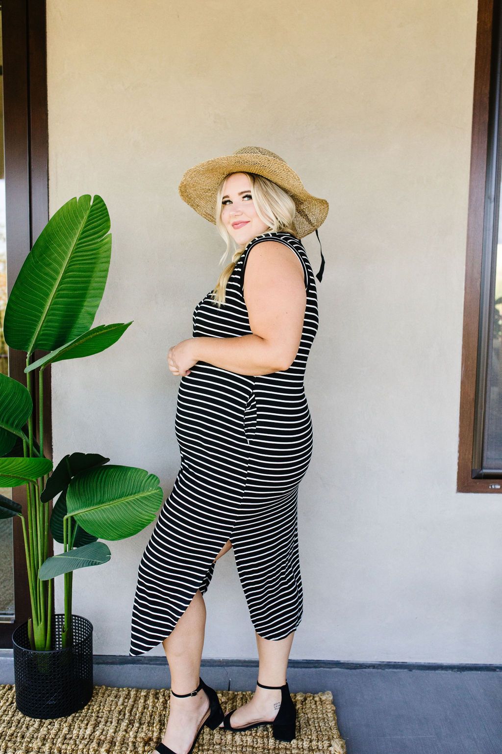 Fair Weather Striped Midi Dress