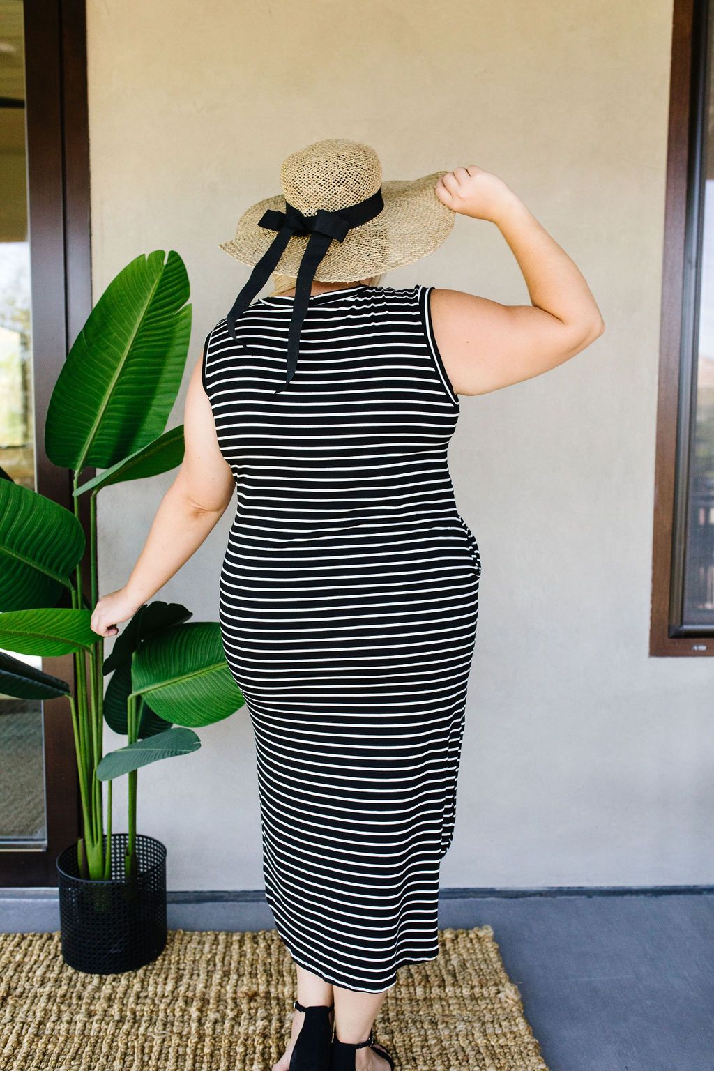 Fair Weather Striped Midi Dress