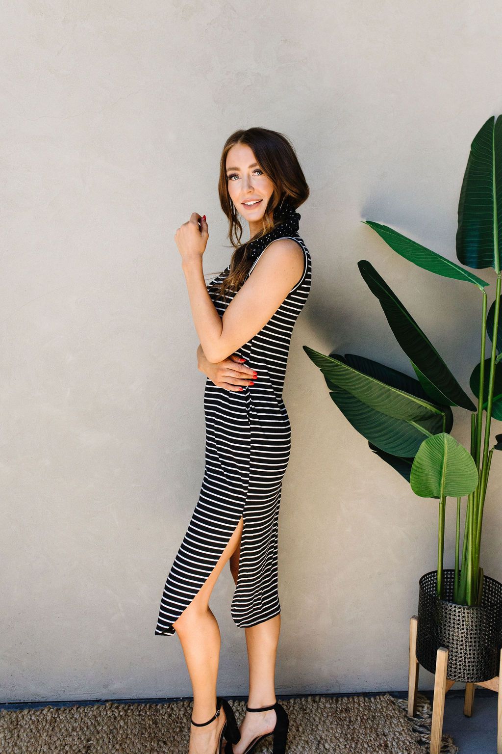 Fair Weather Striped Midi Dress