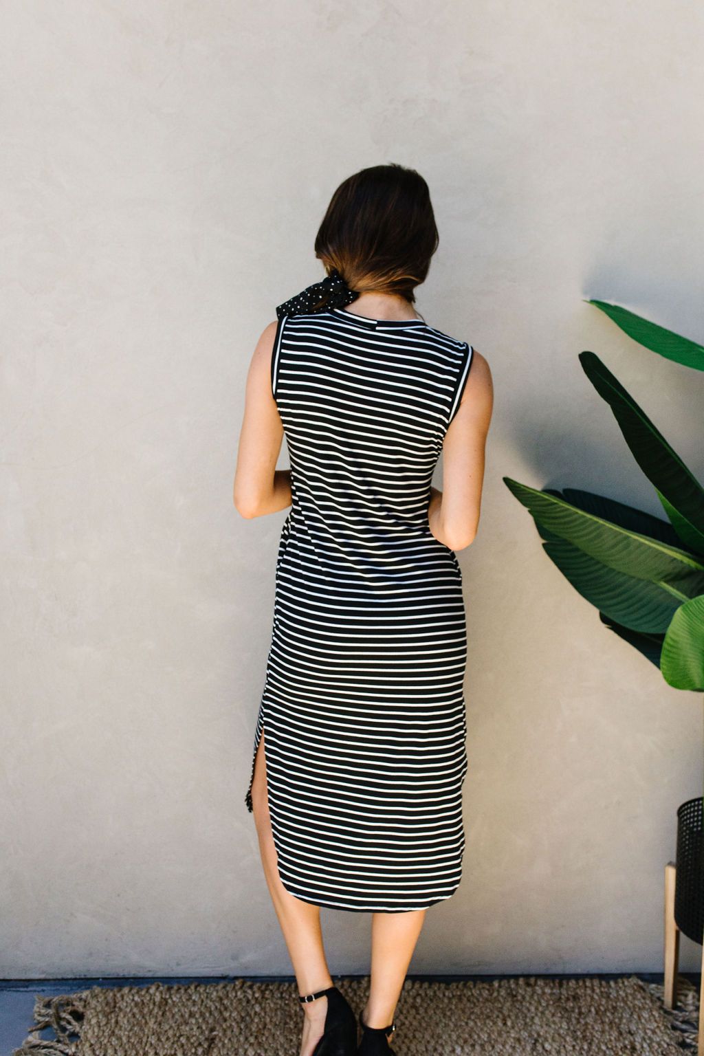 Fair Weather Striped Midi Dress