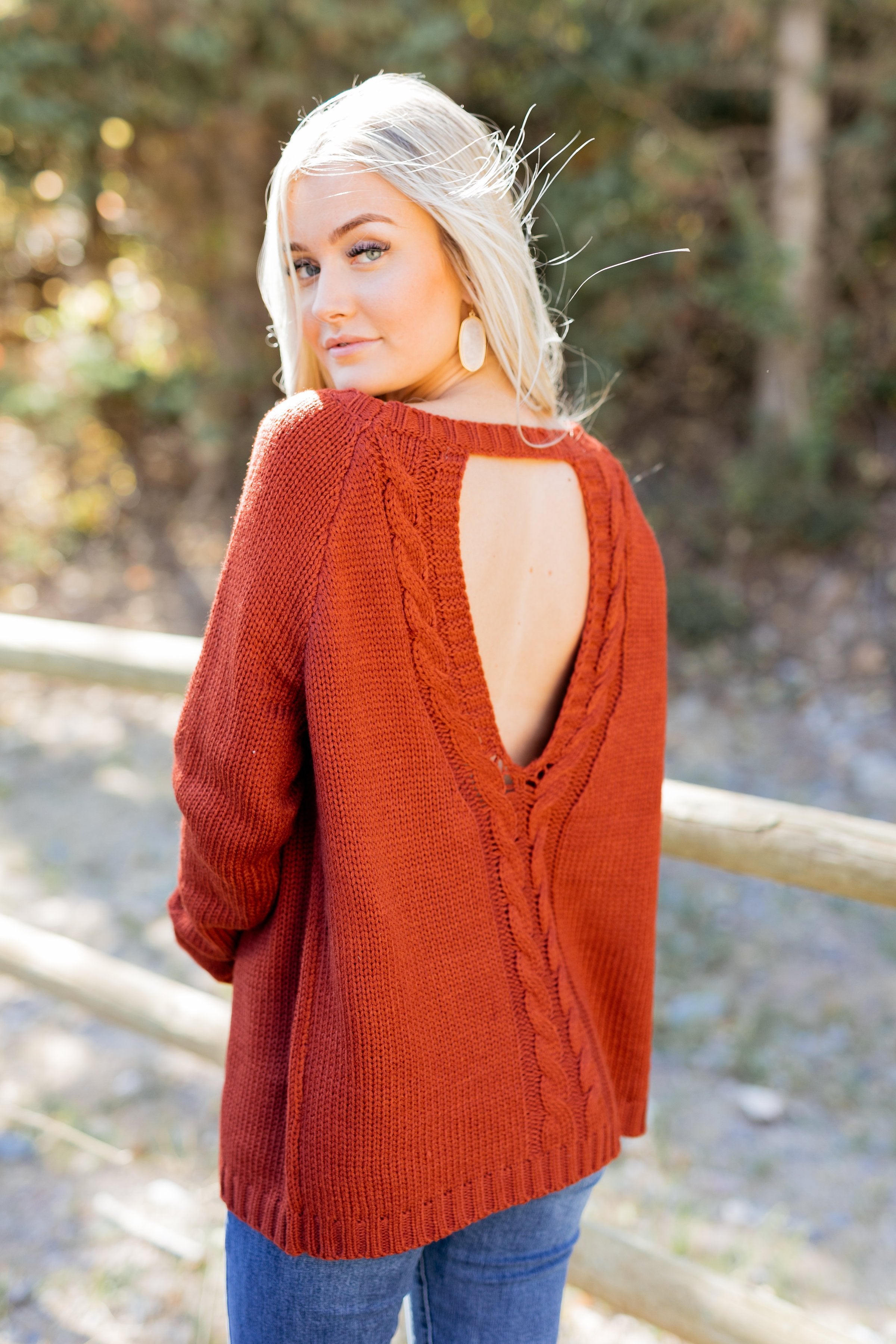 Fall Fantasy Peekaboo Sweater - ALL SALES FINAL