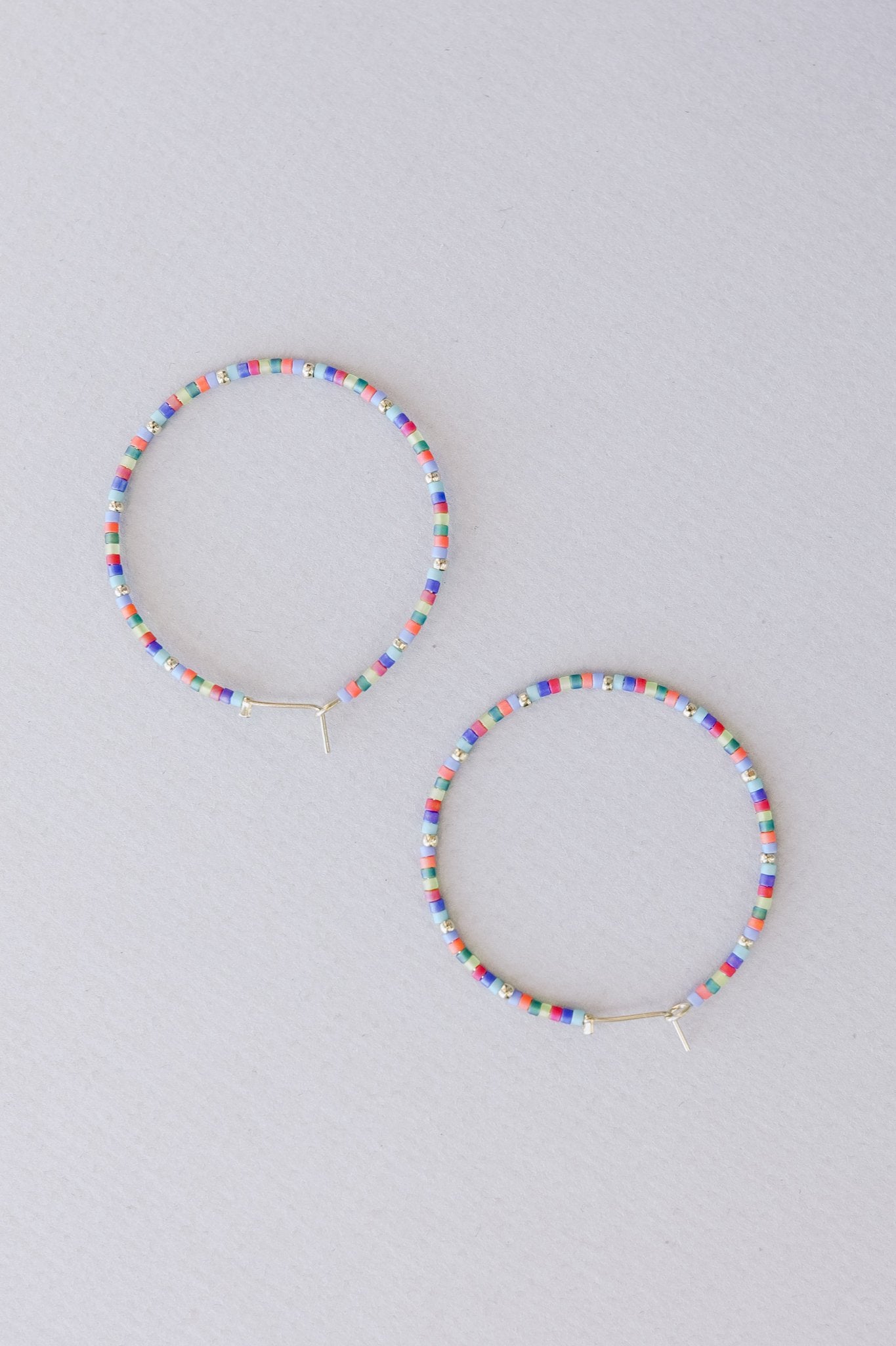 Fiesta Beaded Hoop Earrings