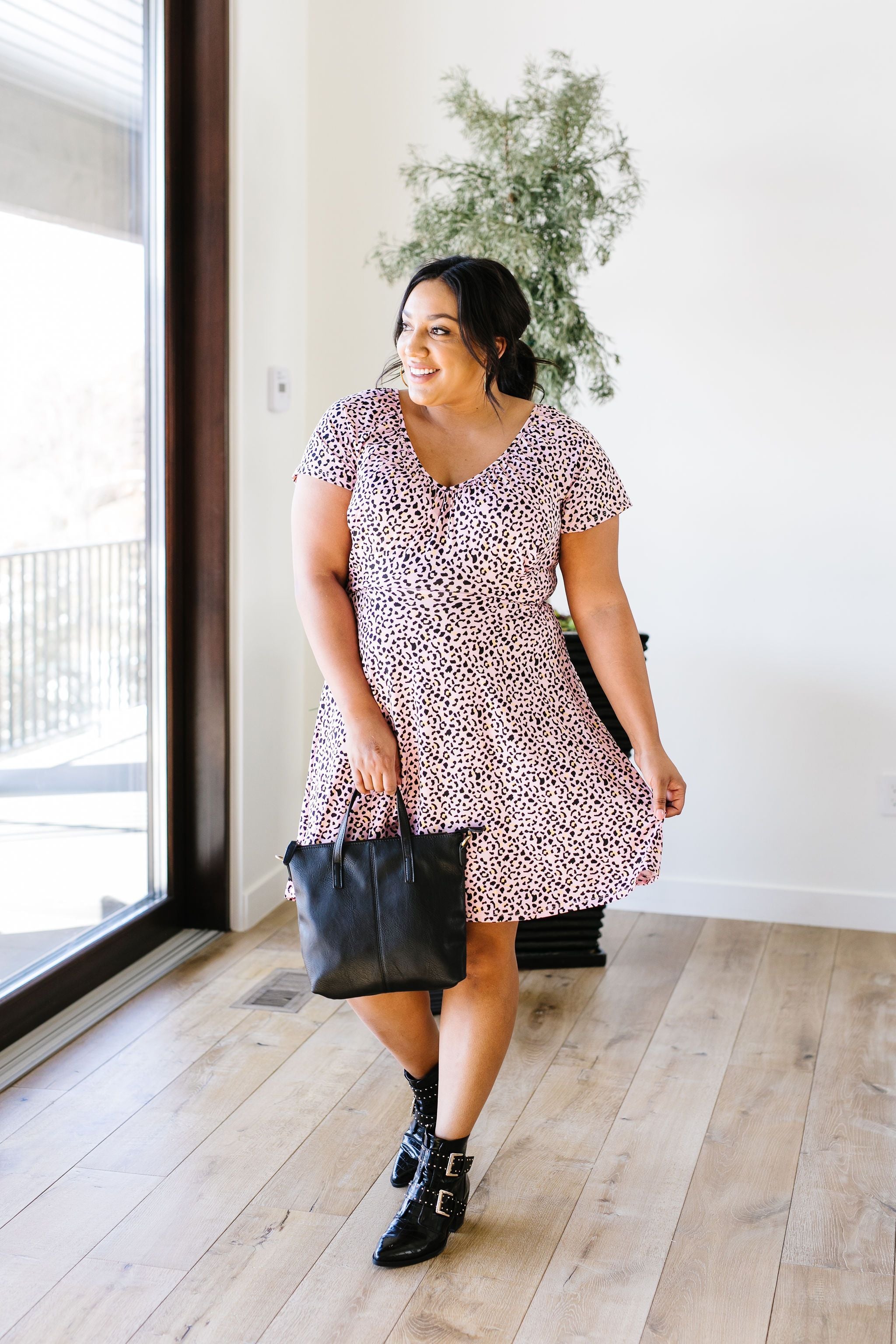 First Crush Blush Spotted Dress