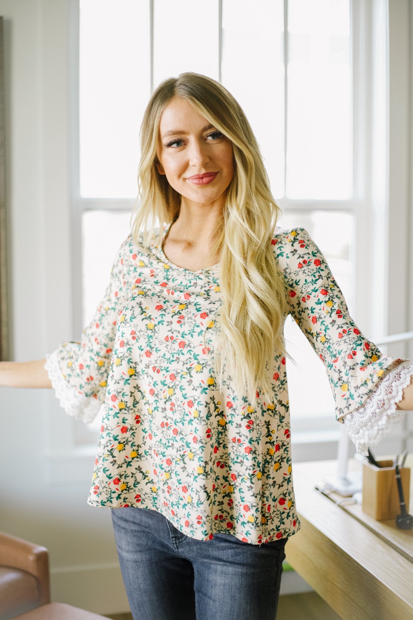 Flirty Floral Blouse