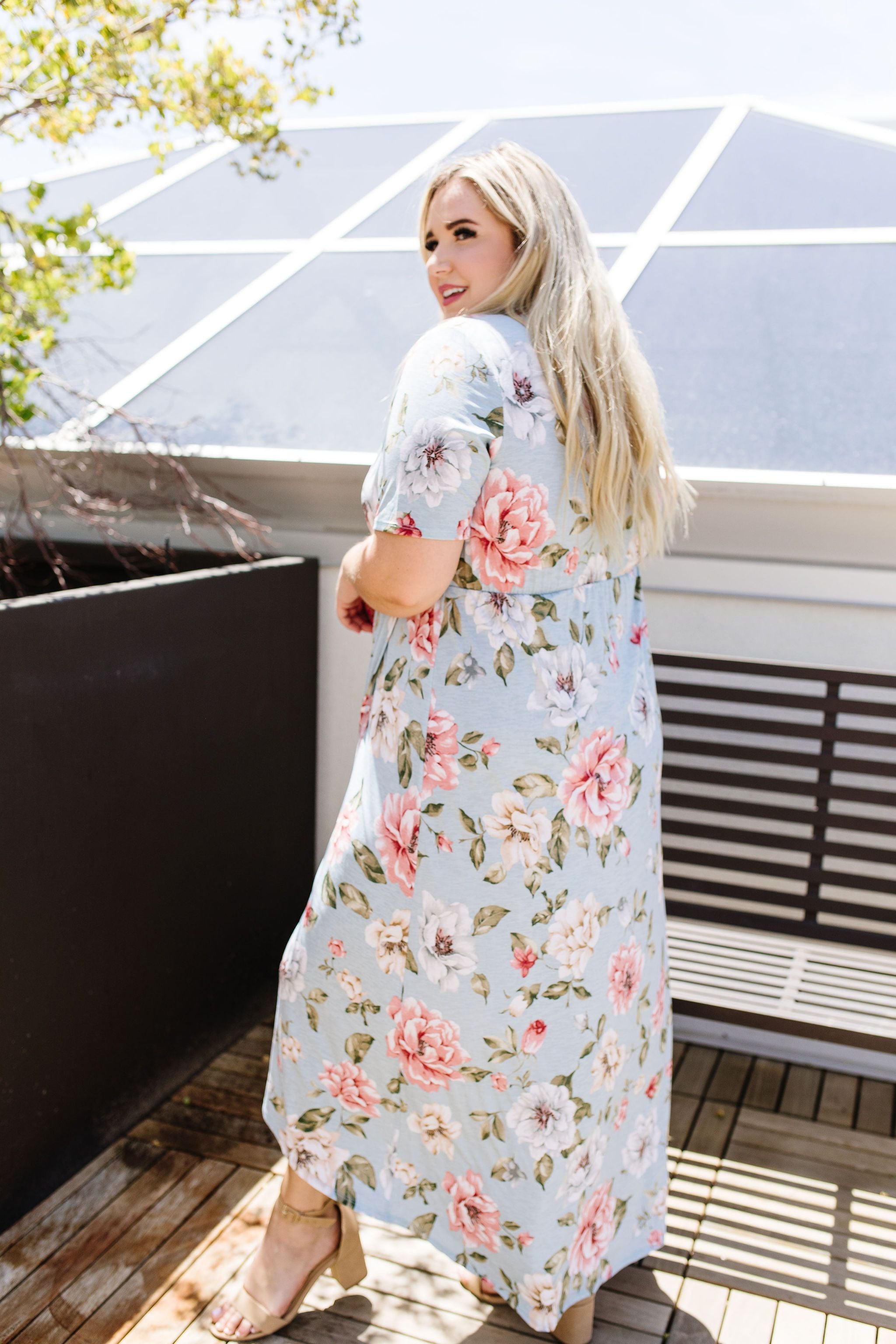 Floral Faux Wrap Maxi