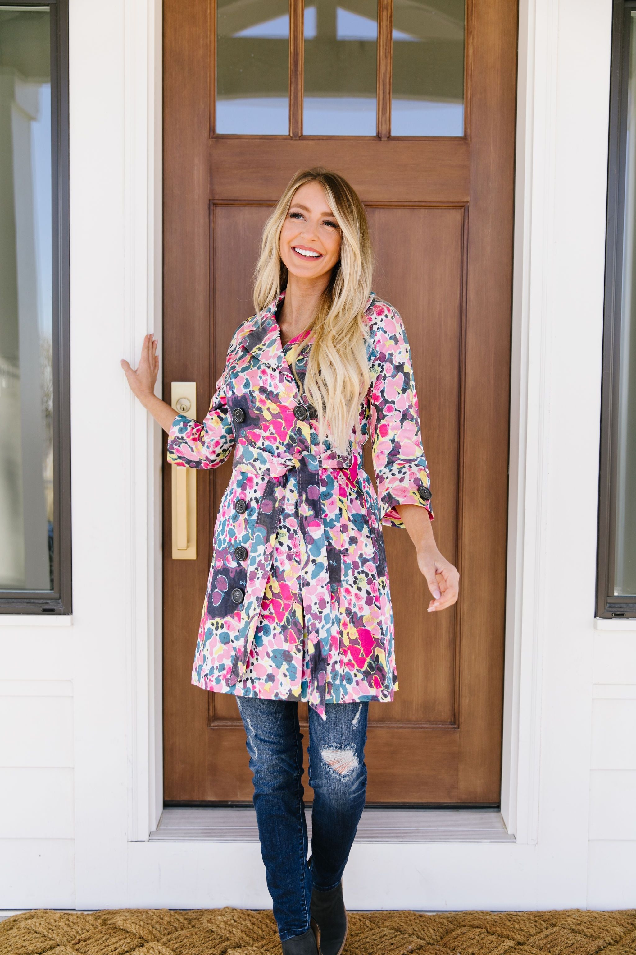 Floral Whimsy Trench