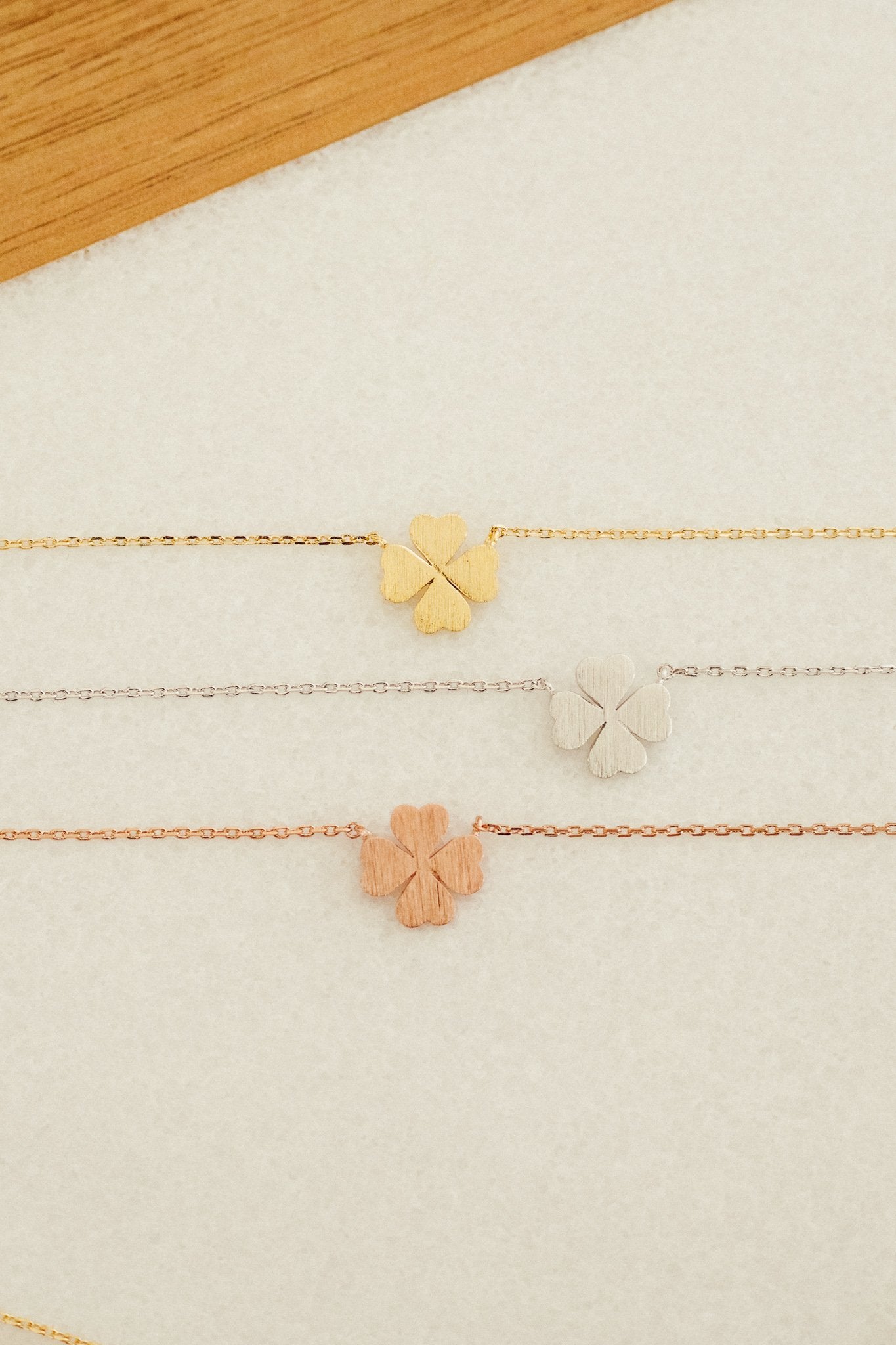 Four Leaf Clover Necklace In Gold