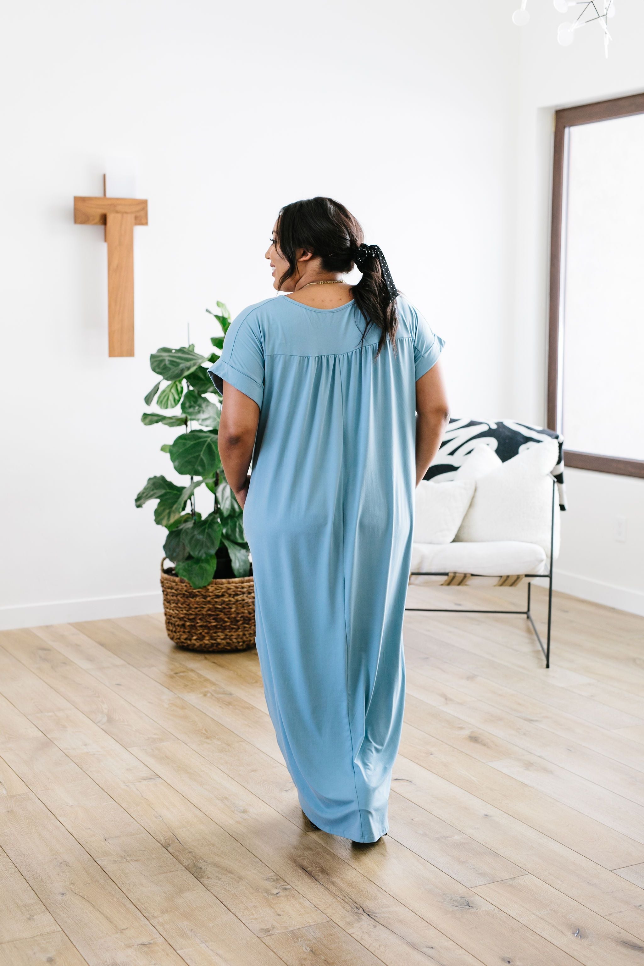 Free And Easy Maxi Dress In Chambray