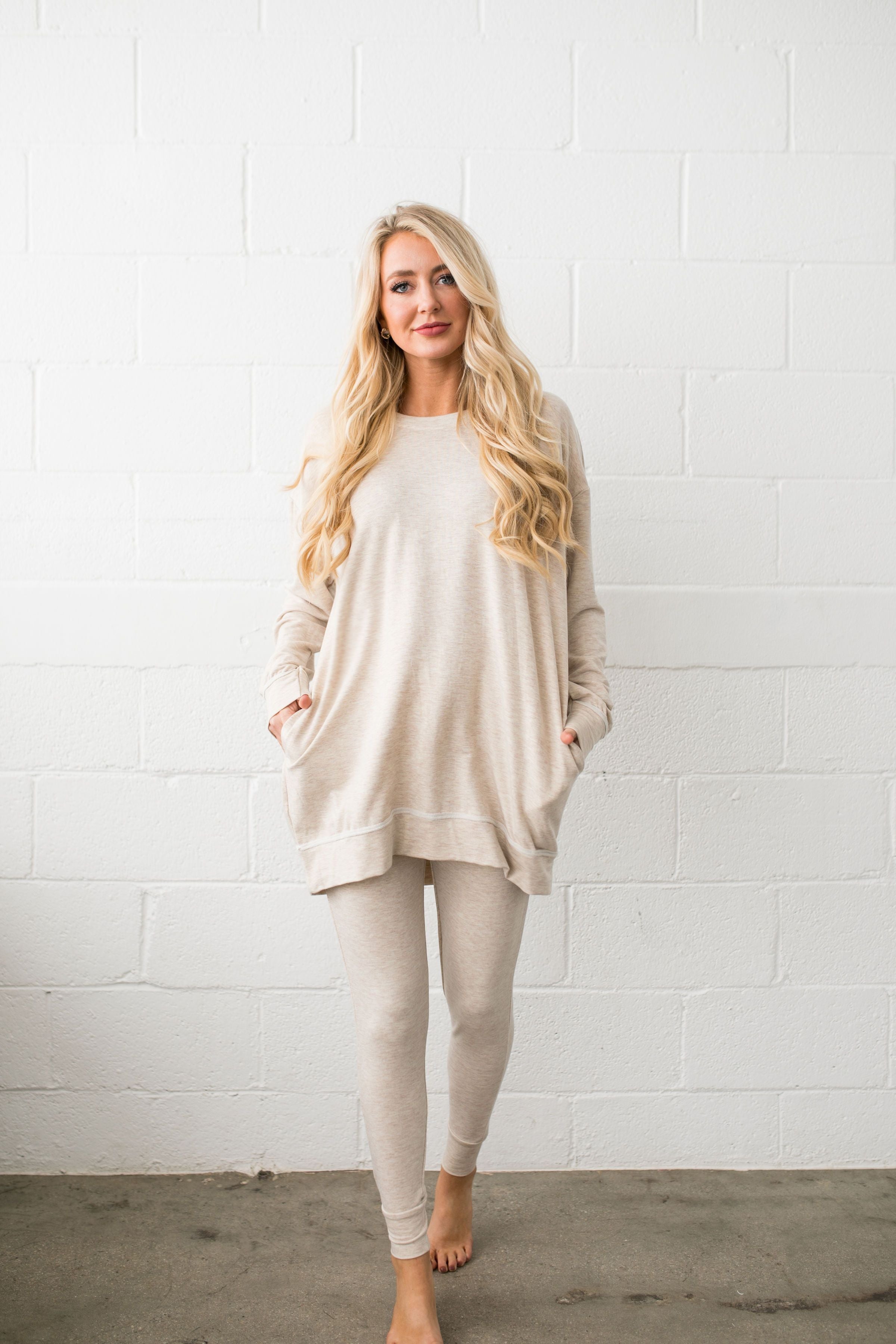 Free Fallin' Sweatshirt In Oatmeal - ALL SALES FINAL