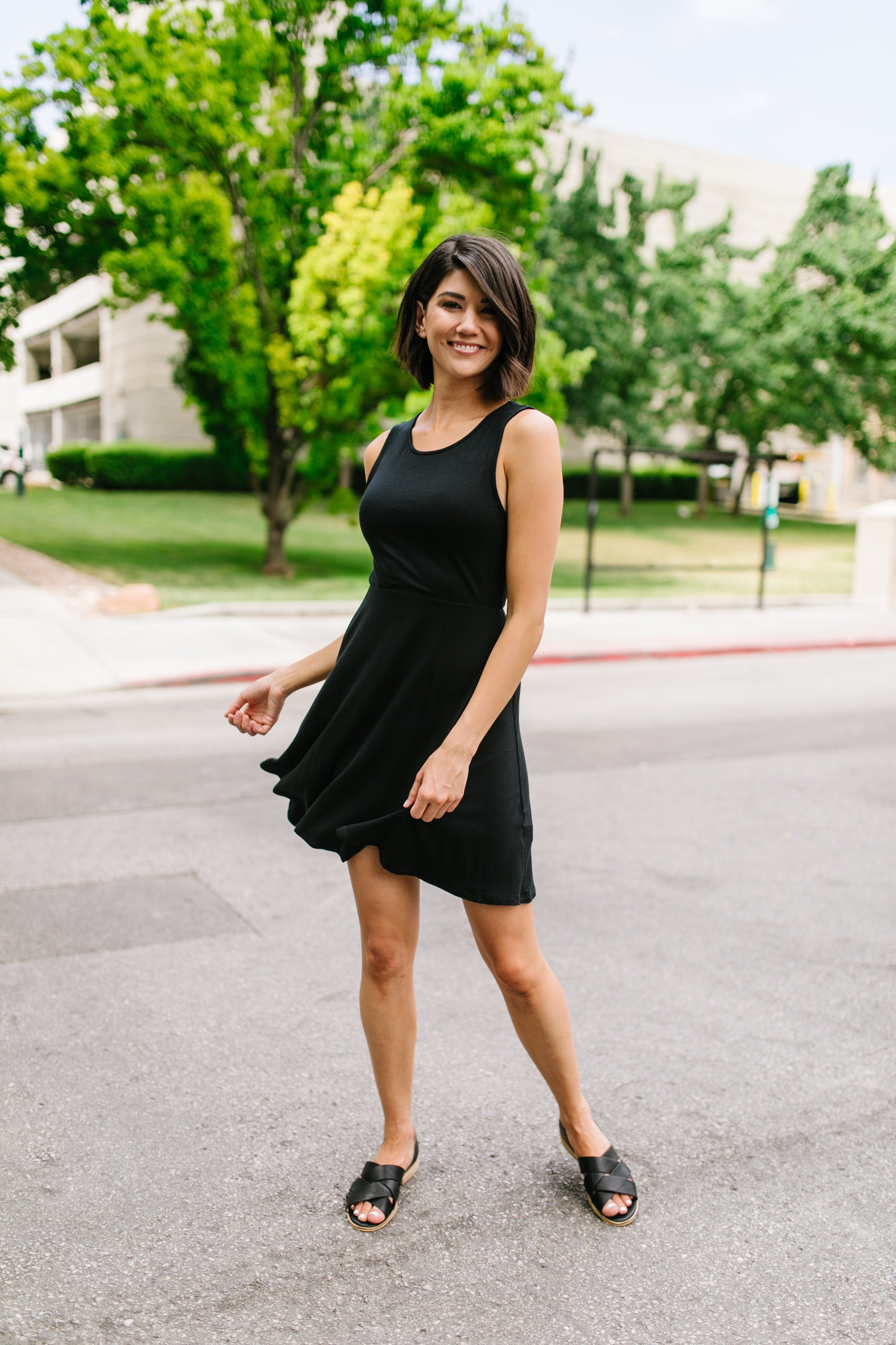 Fun + Flirty Dress In Black