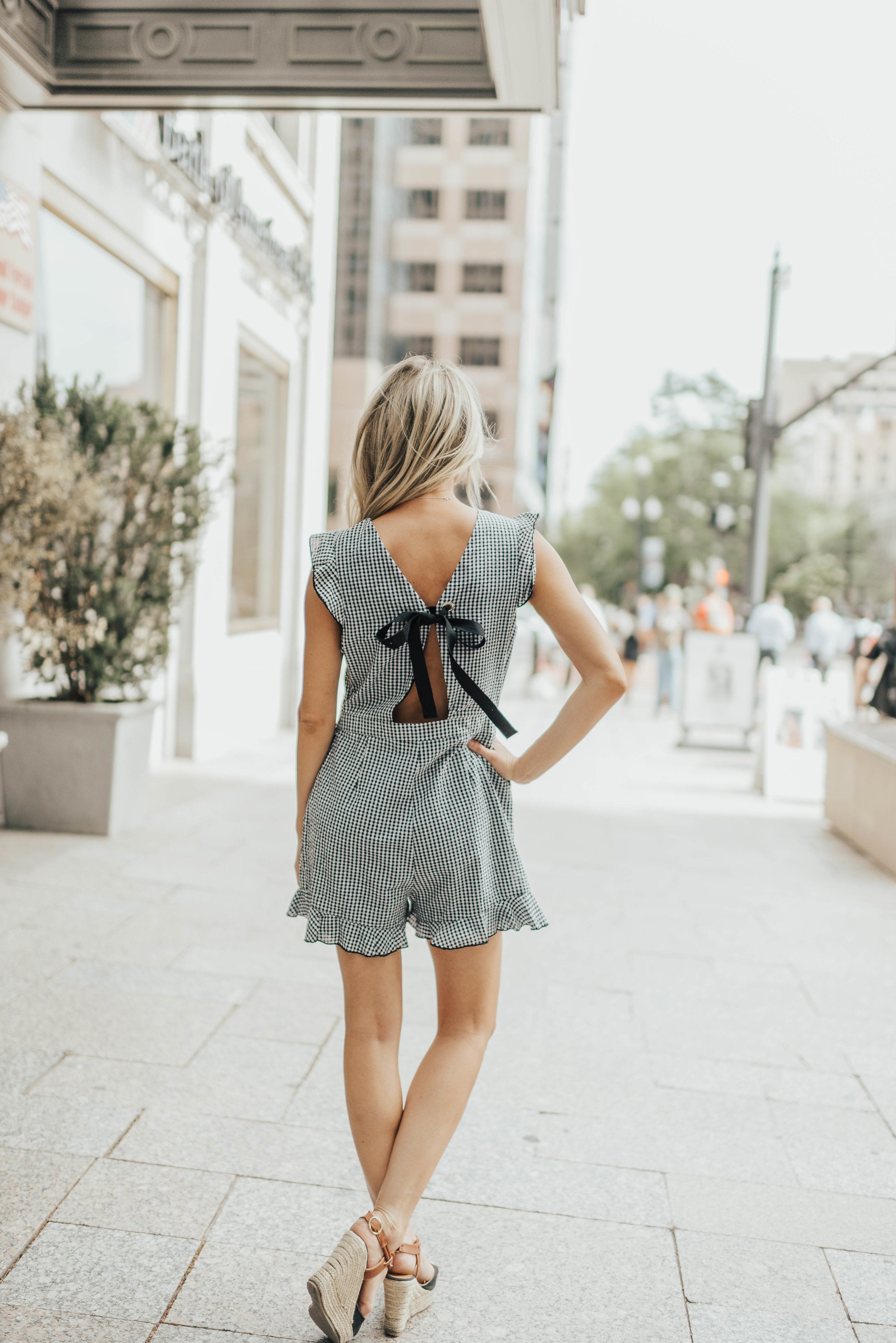 Gingham Romper