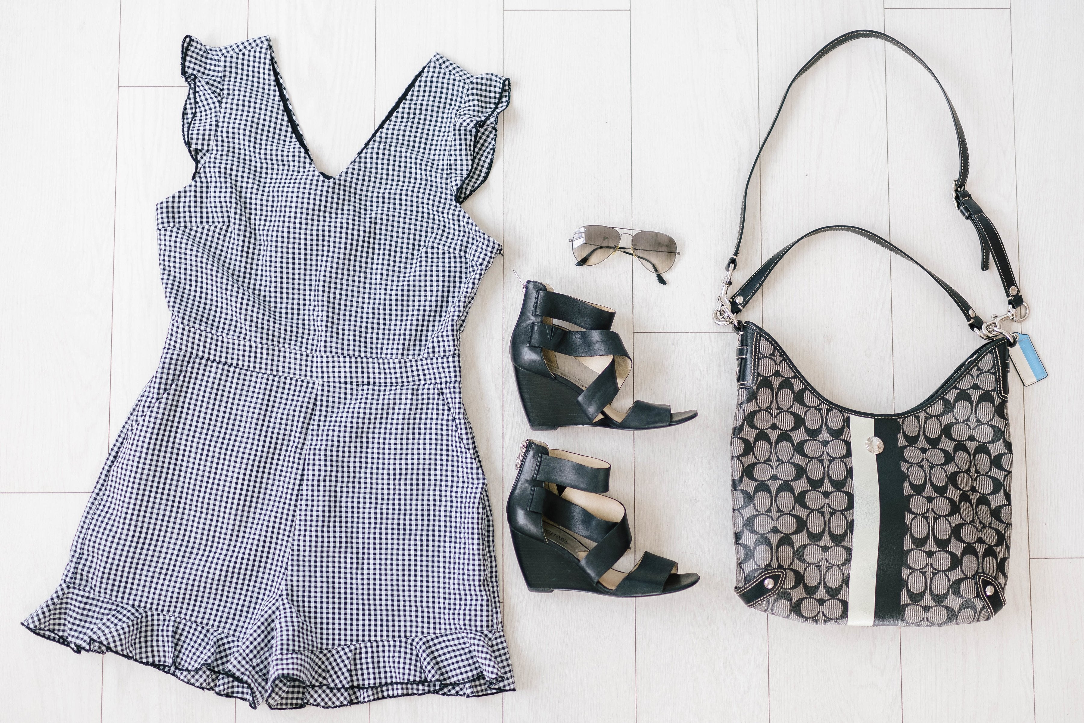 Gingham Romper