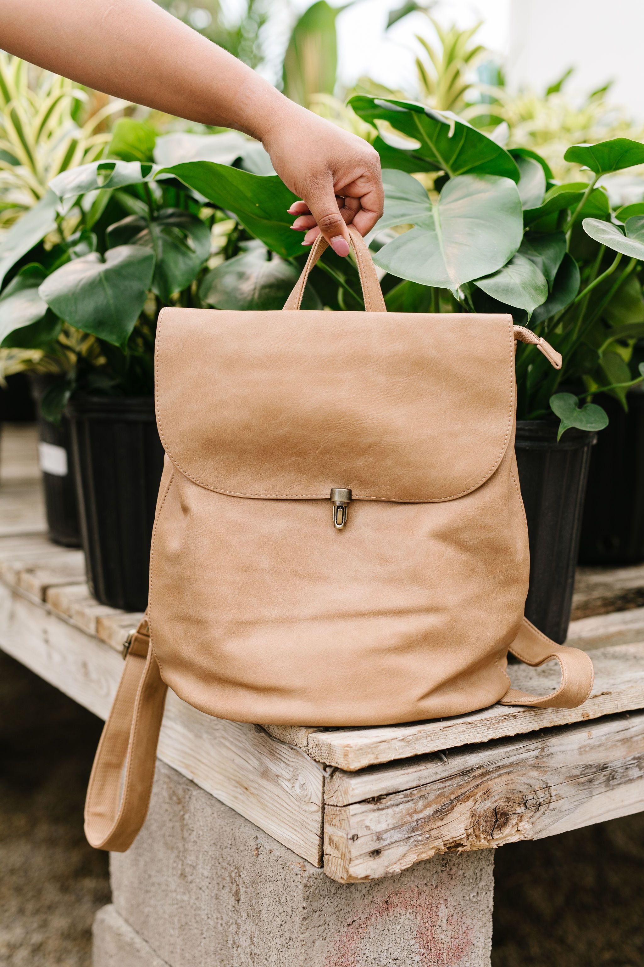 Girl On The Go Backpack In Camel