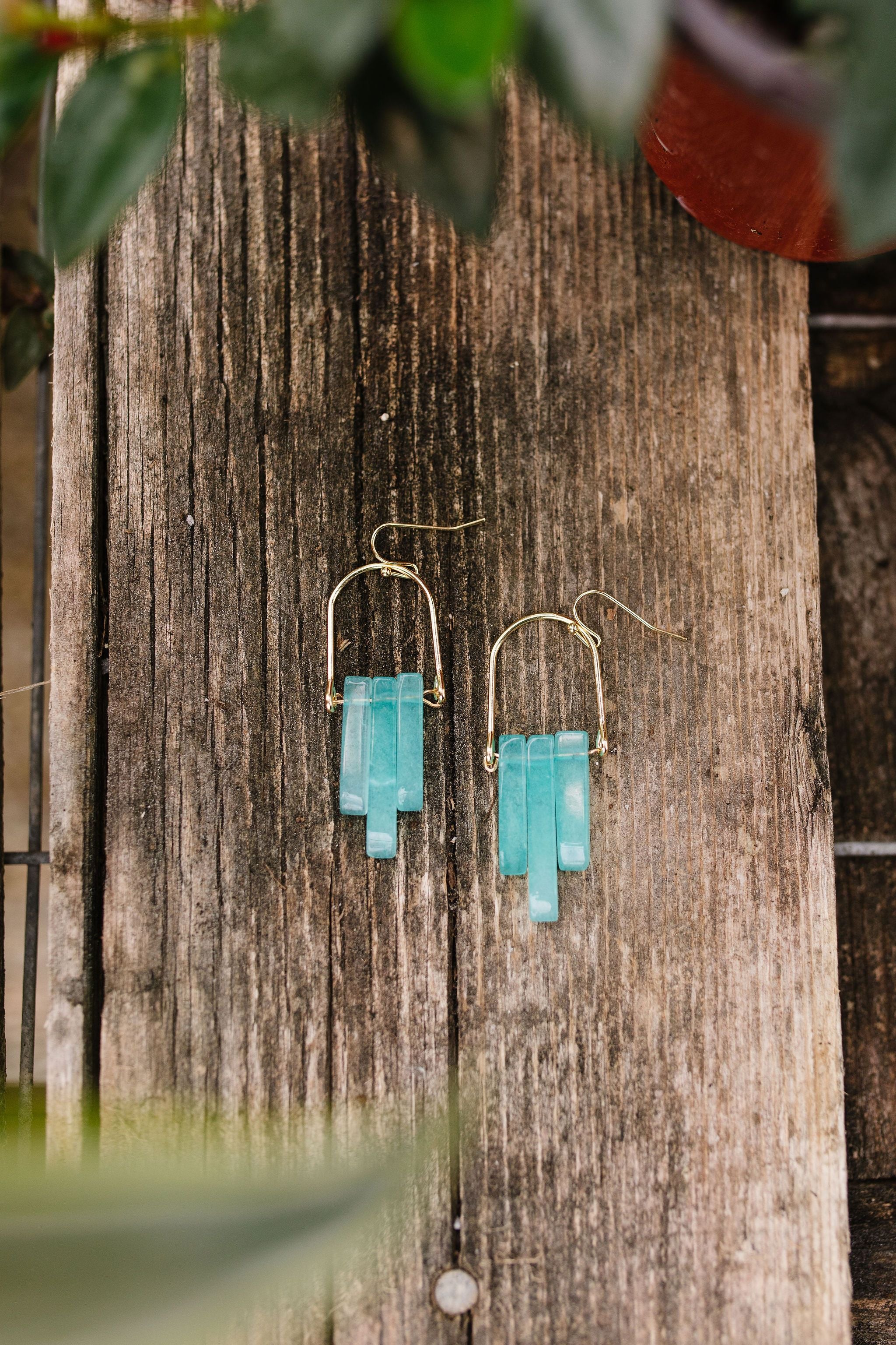 Good Things Earrings In Aqua