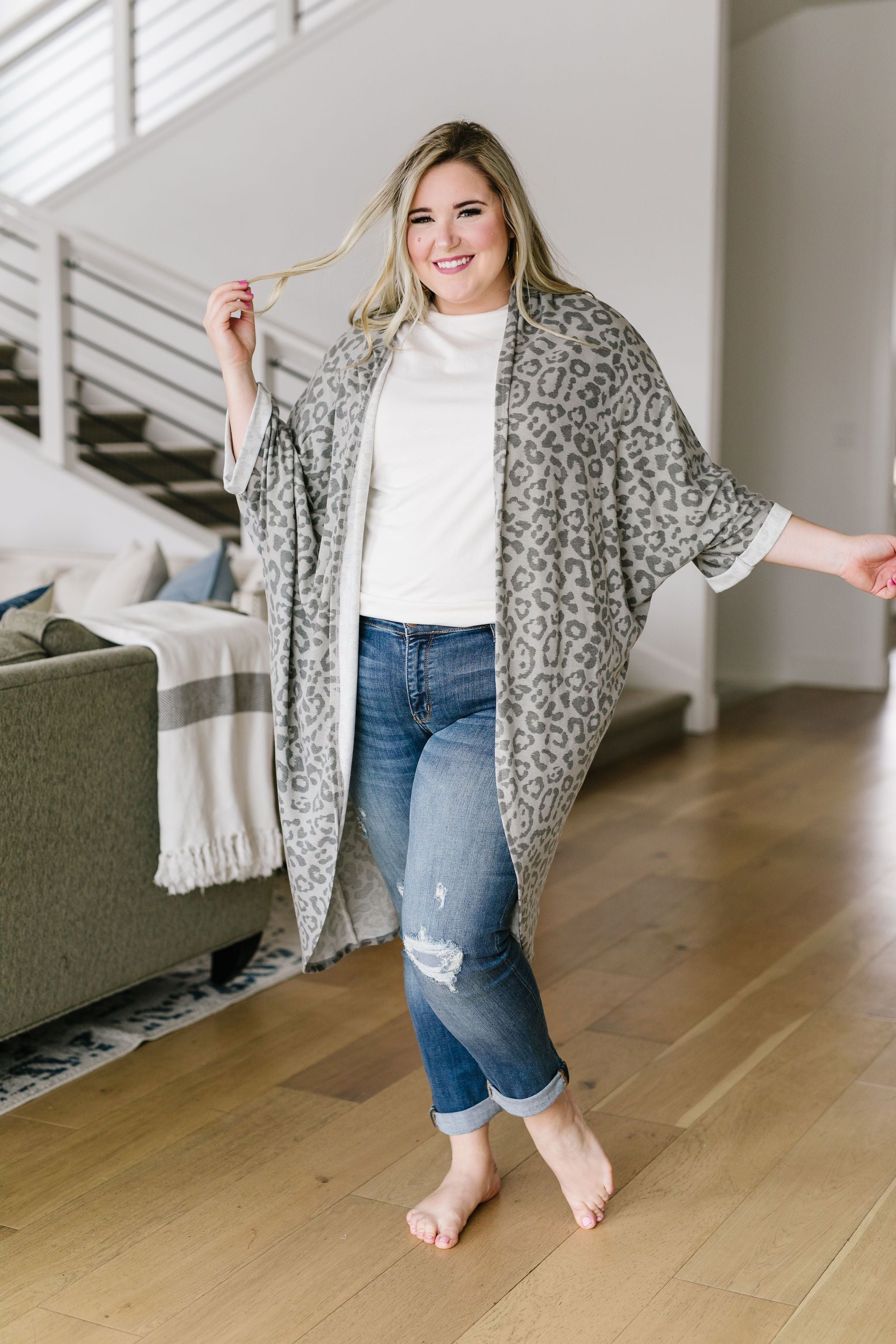 Gray On Gray Lepo Cardi