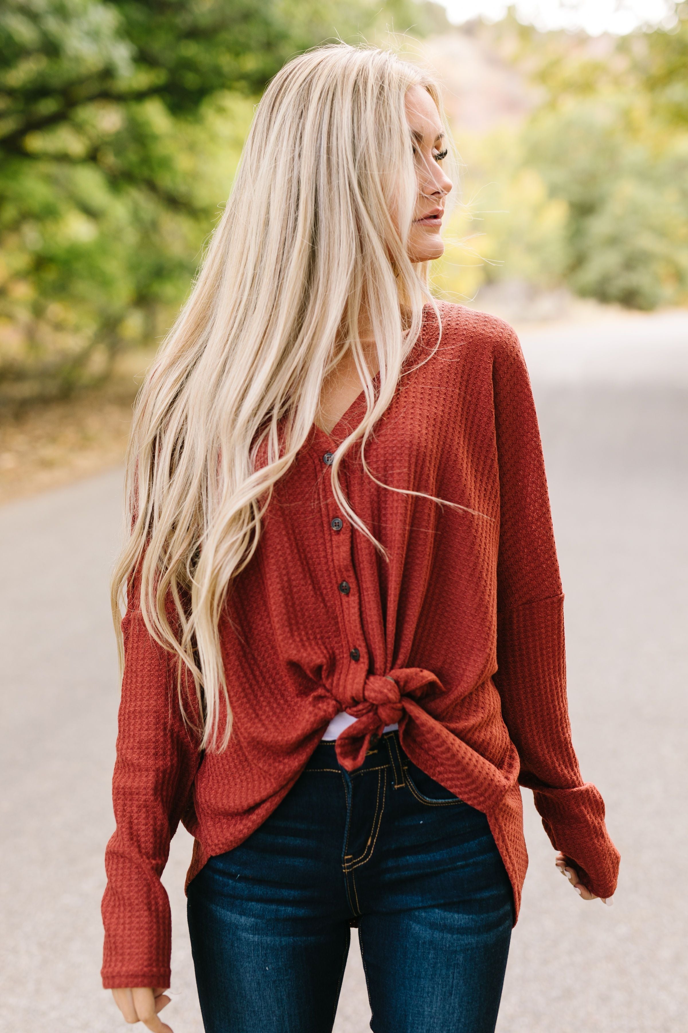 Harvest Buttondown In Burgundy - ALL SALES FINAL