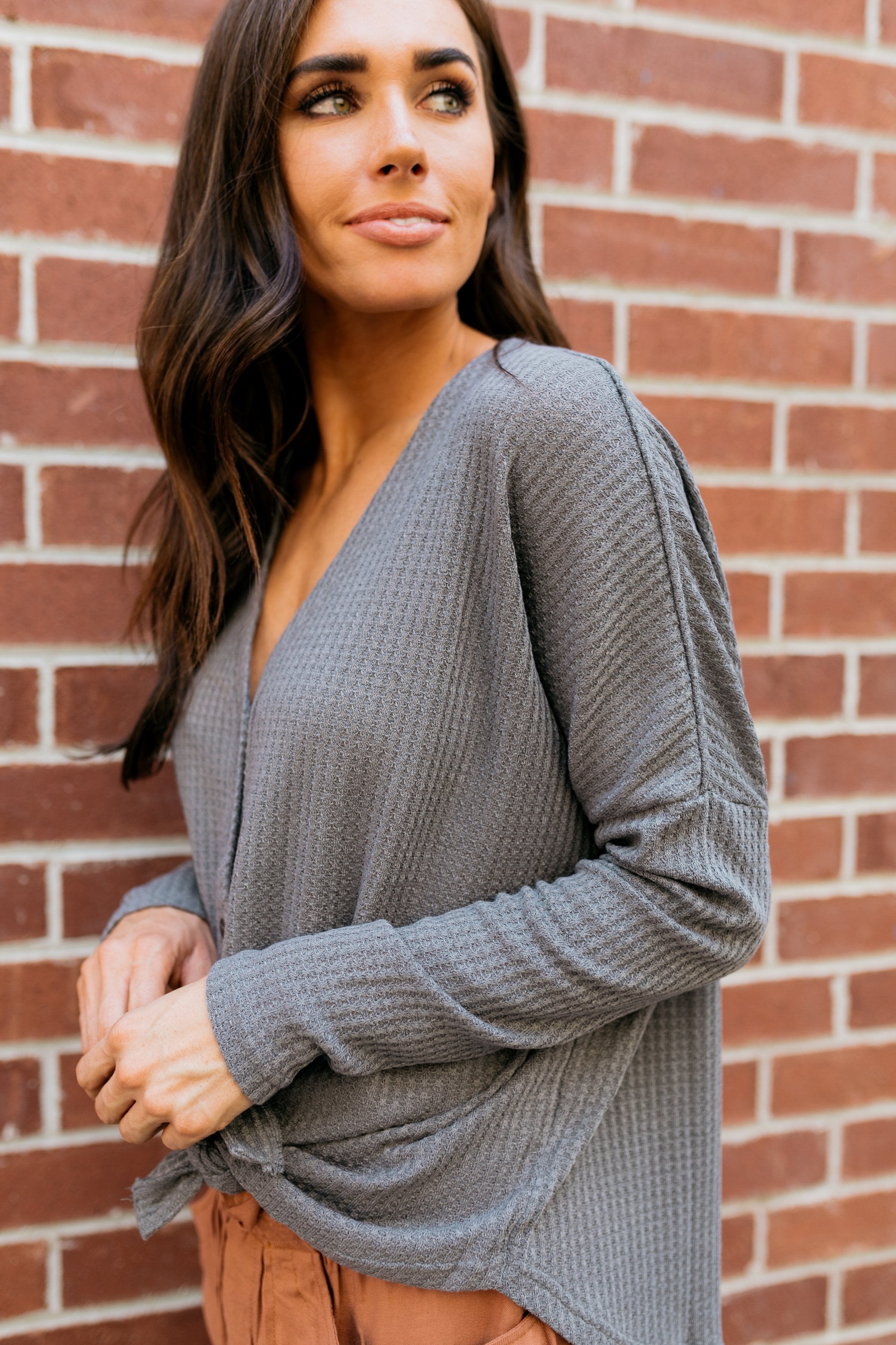 Harvest Buttondown In Charcoal