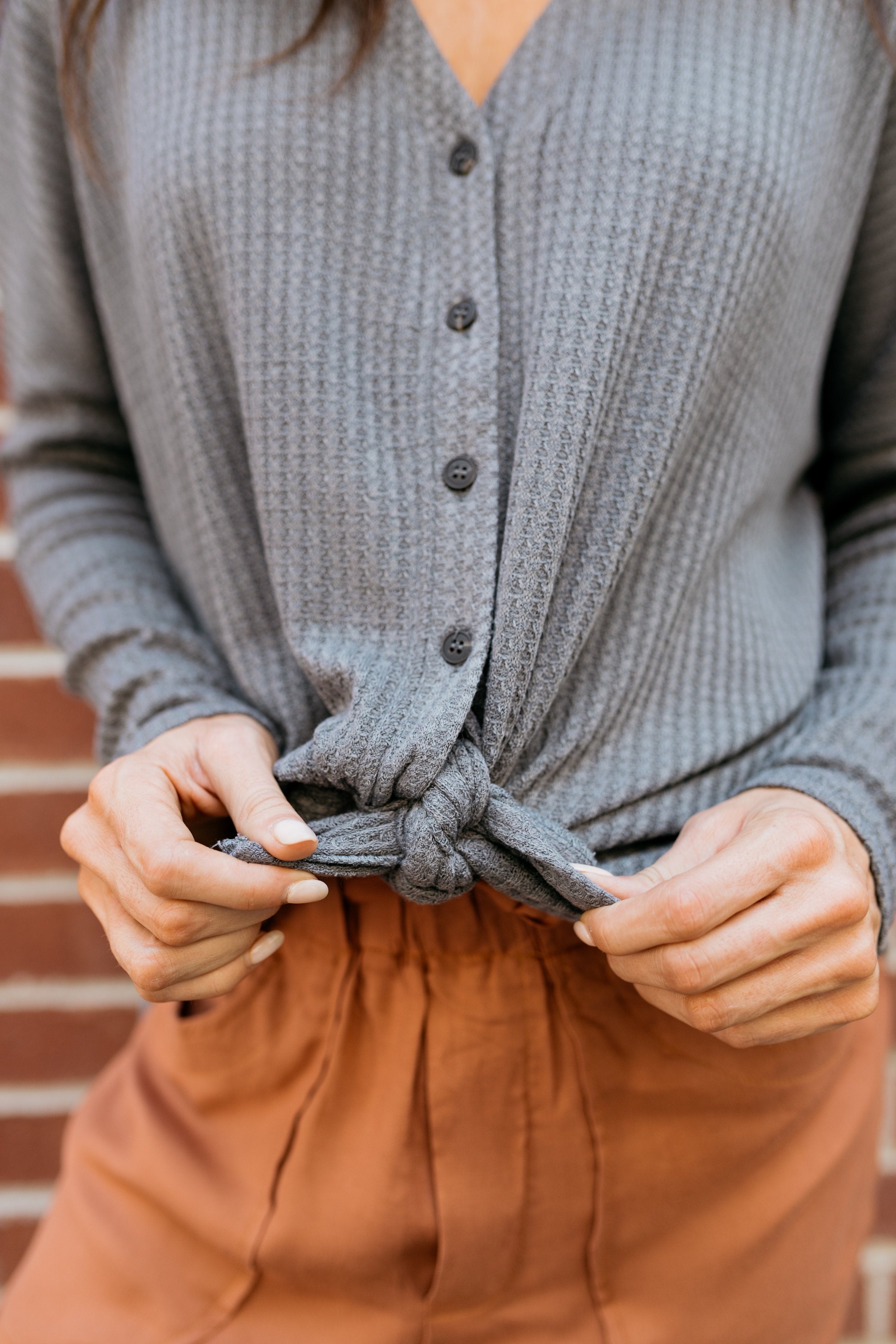 Harvest Buttondown In Charcoal