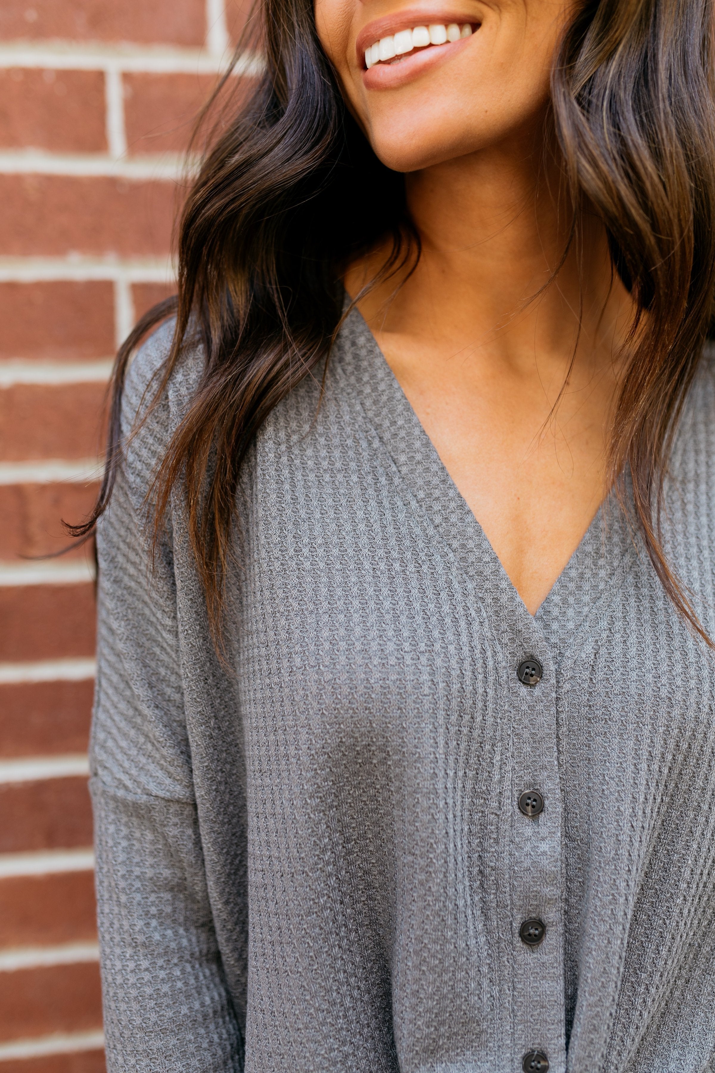 Harvest Buttondown In Charcoal