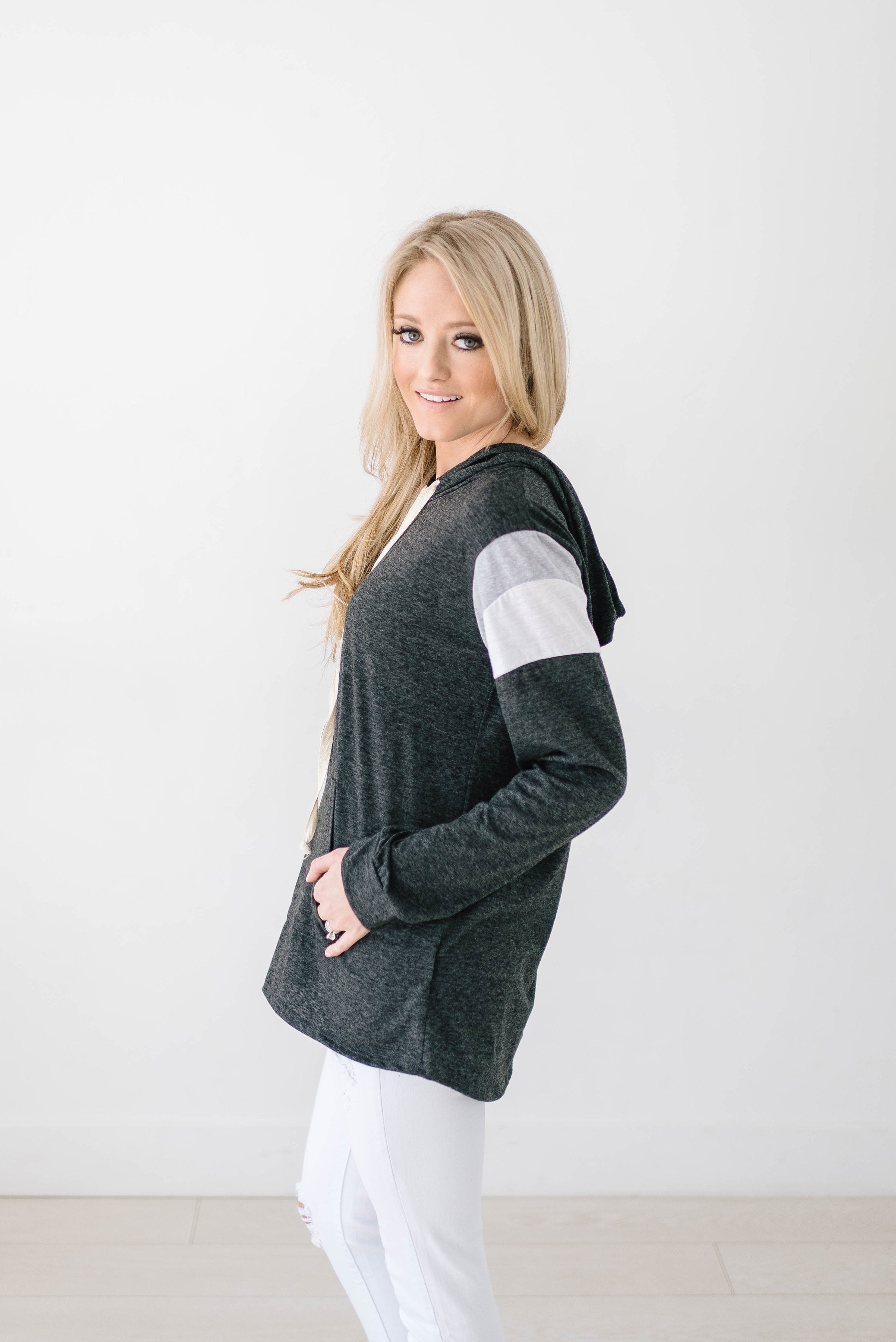 Heather Hoodie in Charcoal