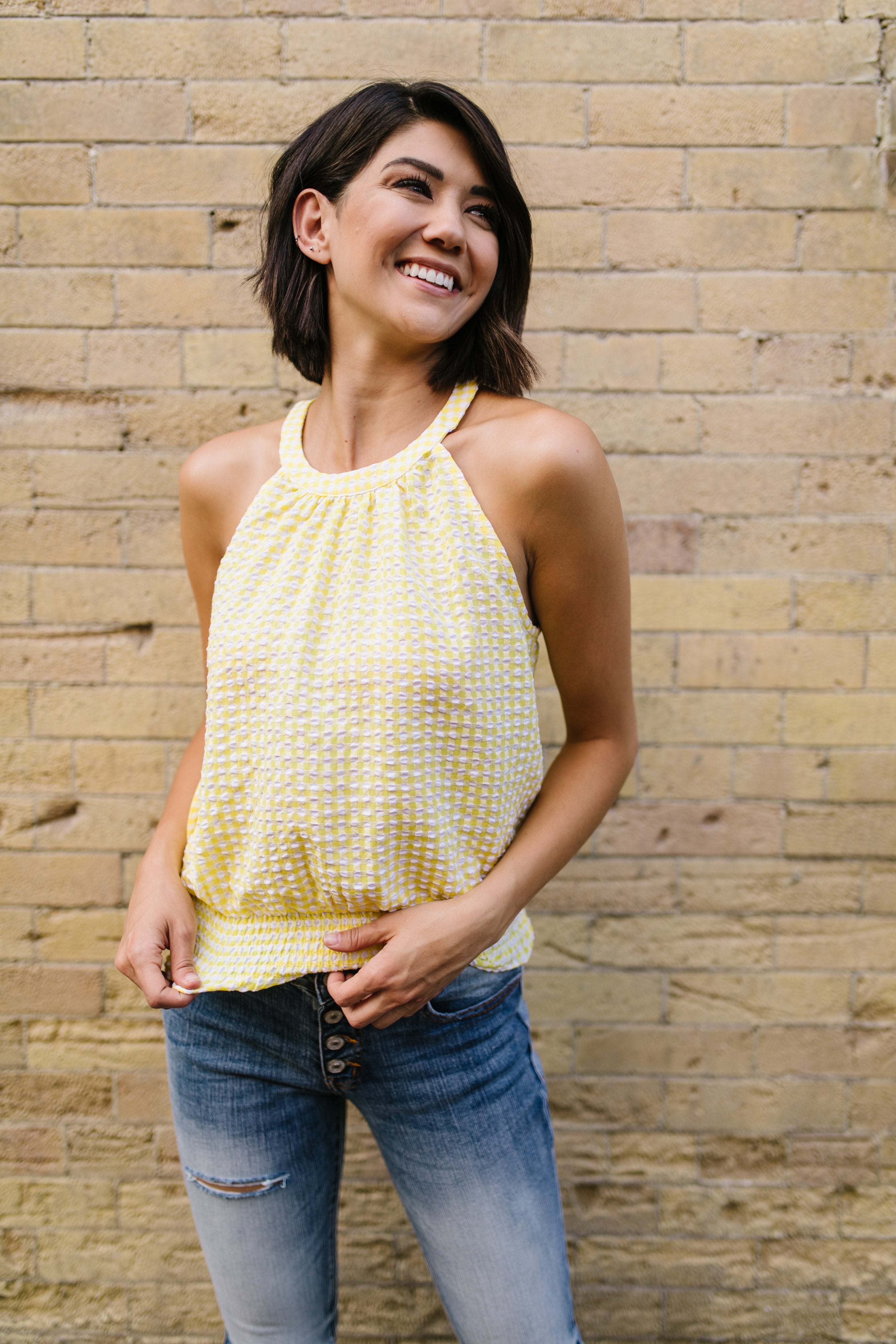 Hello Sunshine Smocked Halter