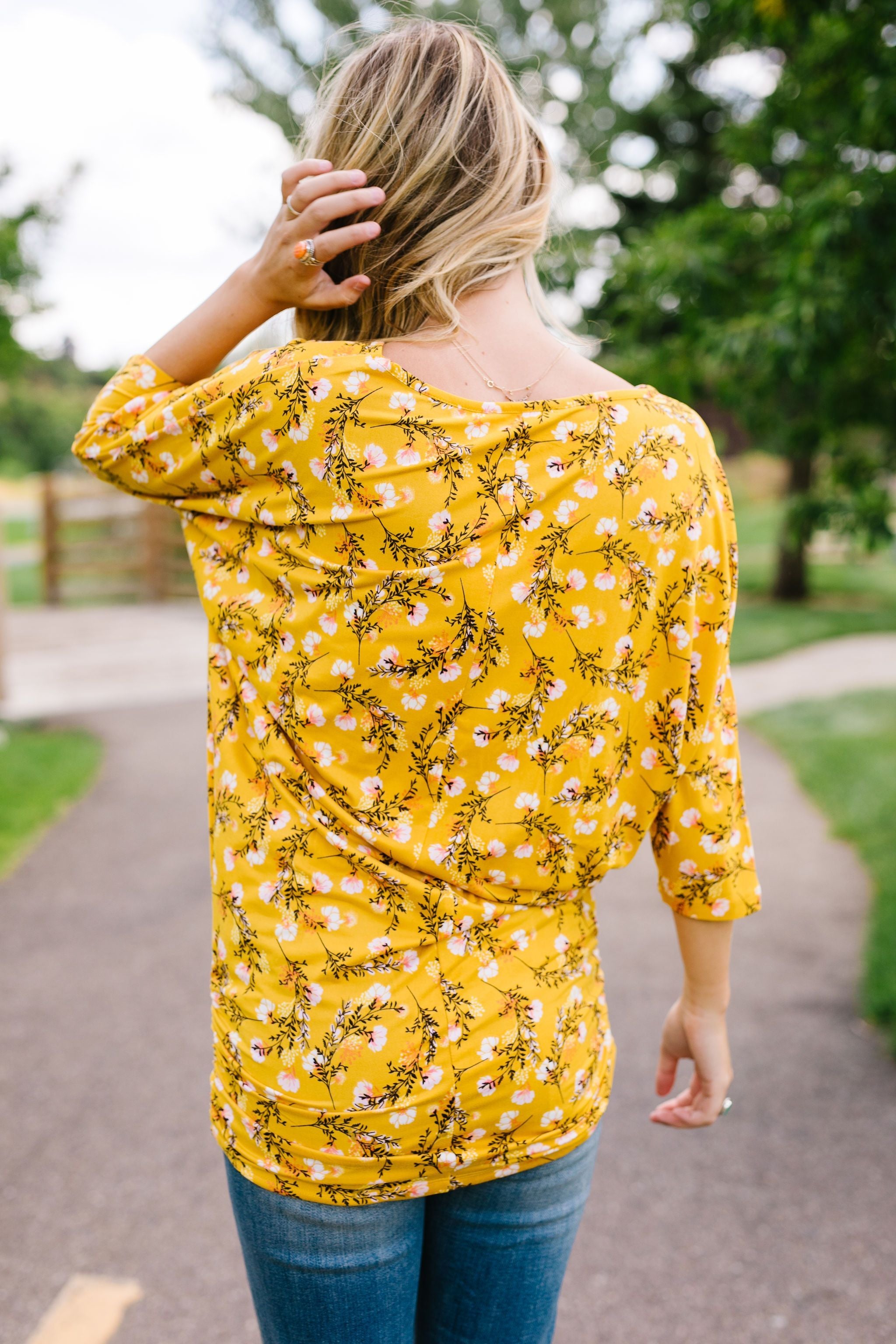 Honeysuckle Shirred Tunic