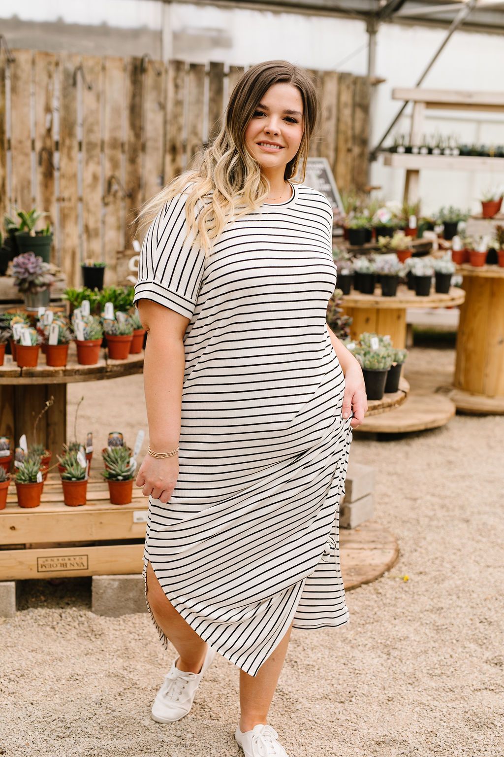 Ivory Stripes No Gripes Dress